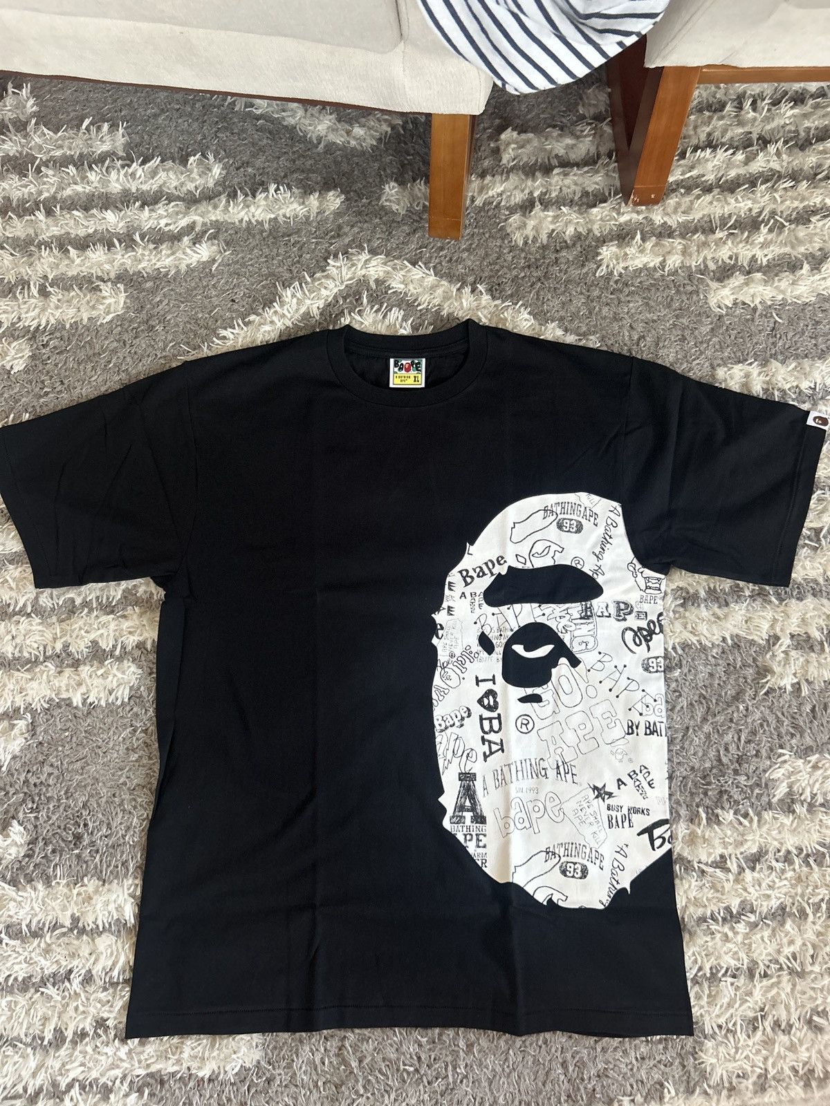 Bape Hand Draw Pattern Sode Big Ape Head Tee Size US XL / EU 56 / 4 - 1 Thumbnail
