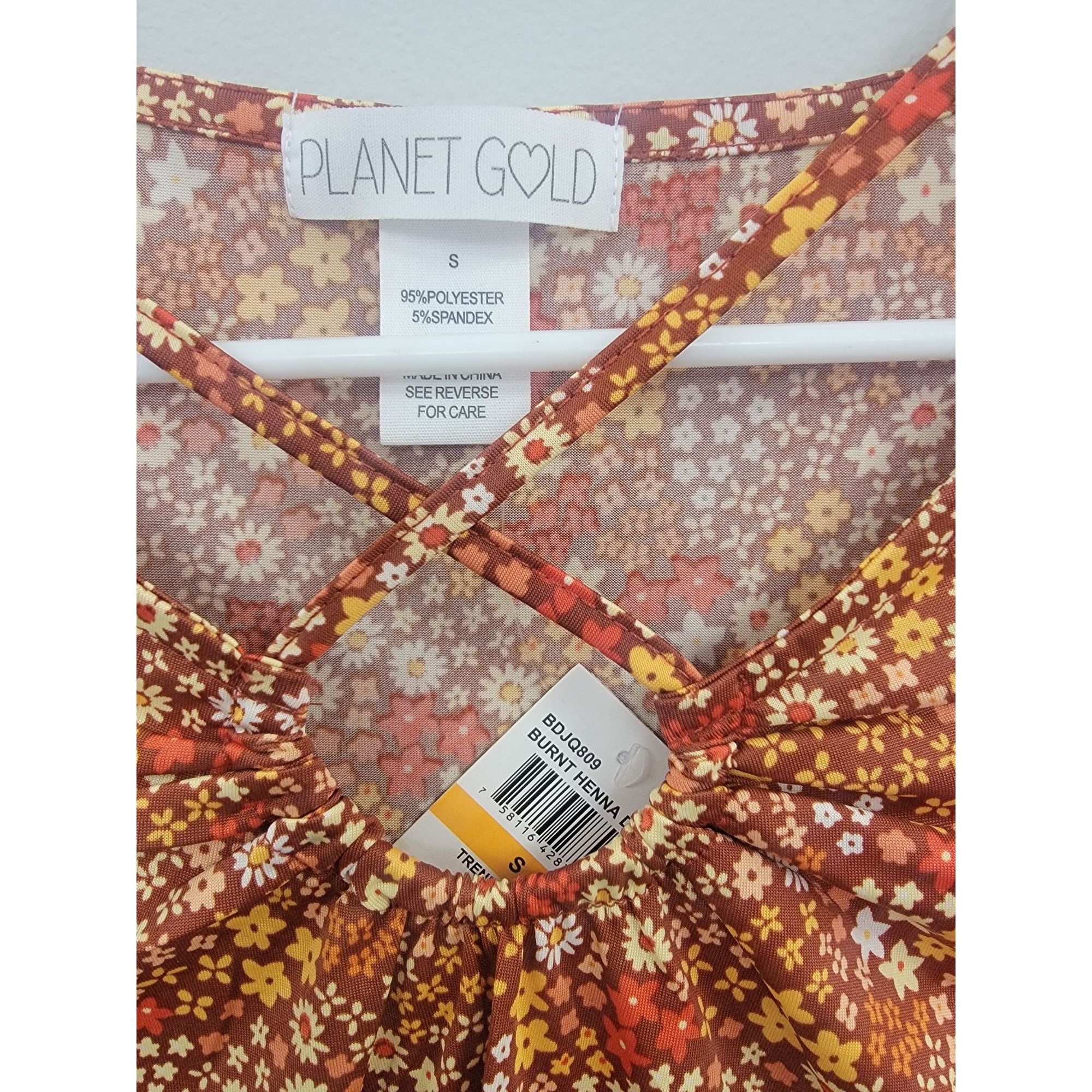 Other Floral Long Sleeve Crisscross Neck Top For Women Small Size S / US 4 / IT 40 - 7 Thumbnail