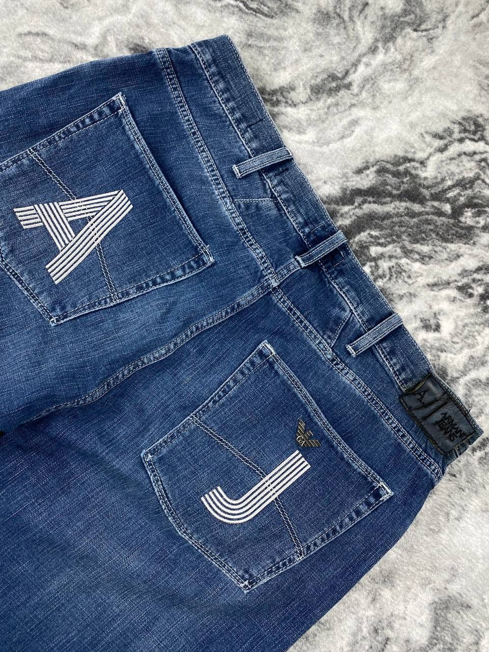 Armani Vintage Armani Big Logo Denim Jeans Men Size 34 Blue Size US 34 / EU 50 - 2 Thumbnail