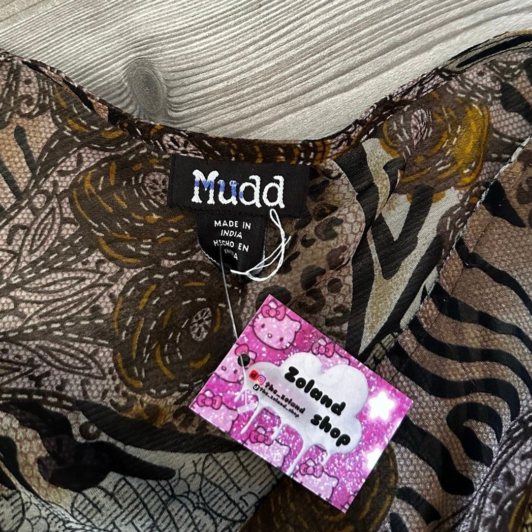 Other mudd mesh animal print v neck blouse top Size M / US 6-8 / IT 42-44 - 4 Thumbnail
