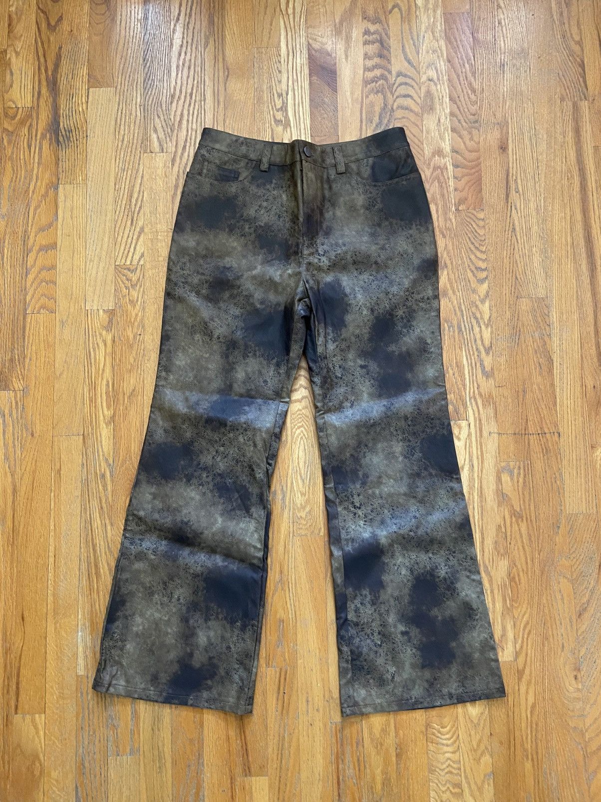 Other Flared leather pants Size US 34 / EU 50 - 1 Thumbnail