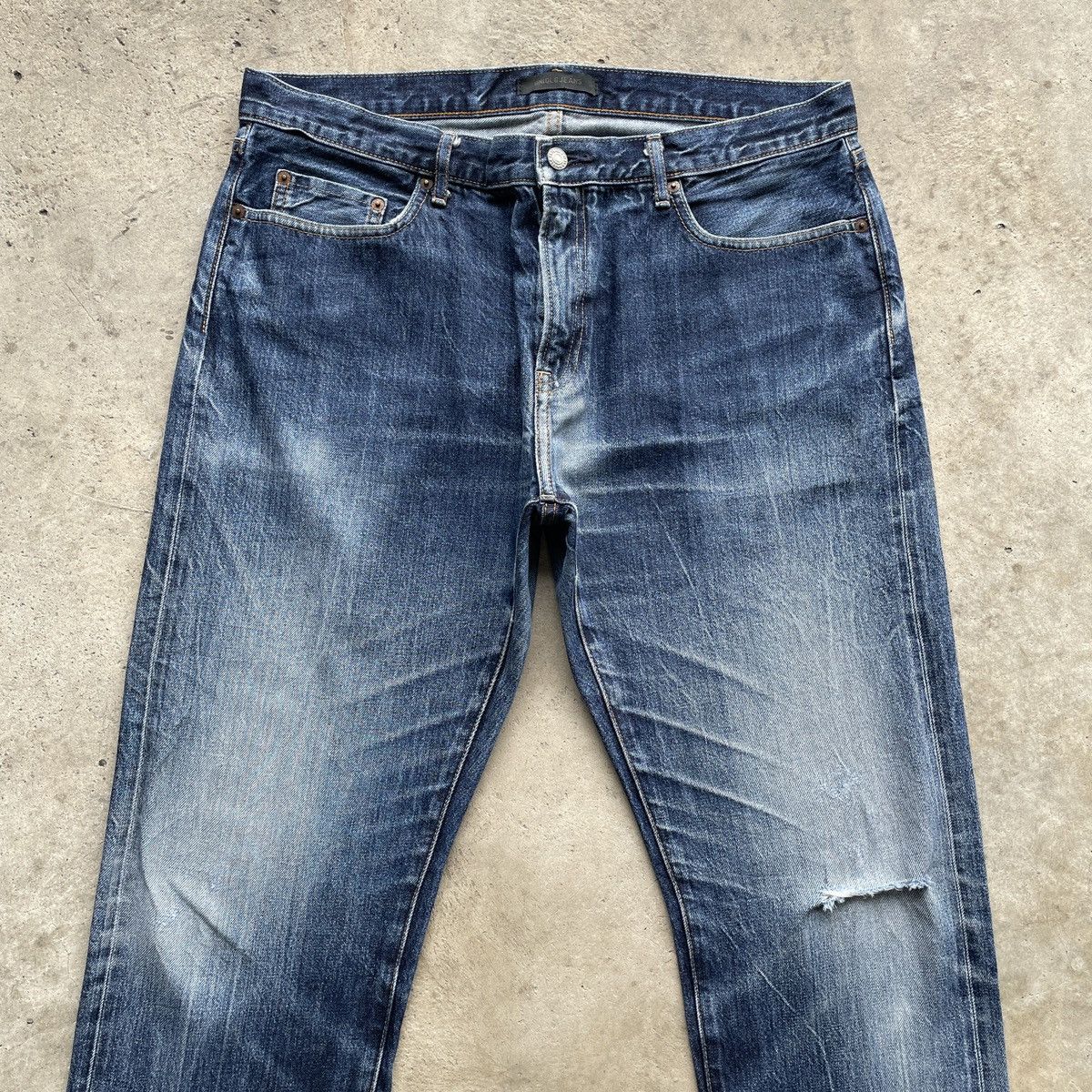 Japanese Brand × Jean × Vintage Vintage Japanese Faded Distressed Selvedge Jeans Pants W37 Size US 37 - 3 Thumbnail