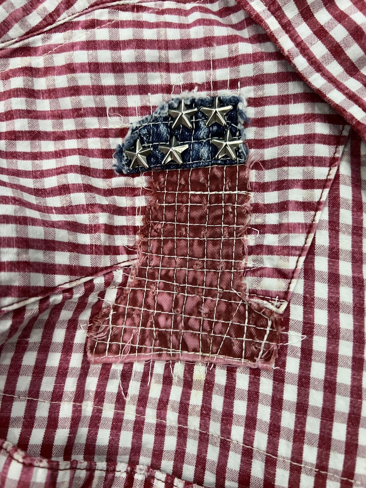 Kapital Kapital American Flag Motif Plaid Snap Shirt Size US L / EU 52-54 / 3 - 6 Thumbnail
