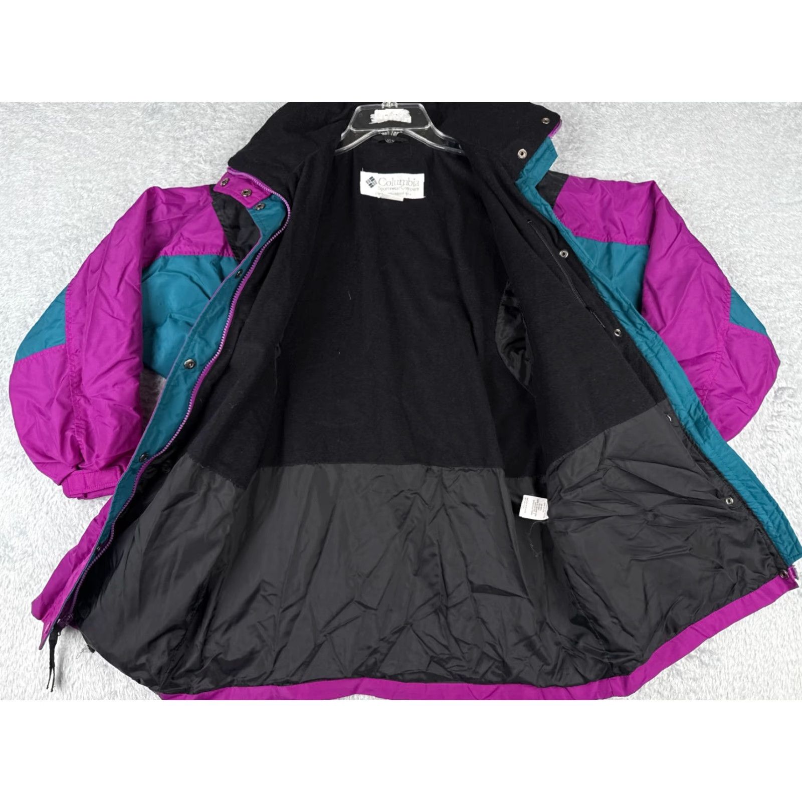 VINTAGE Columbia Jacket Women S Pink 90s Full Zip Hooded 