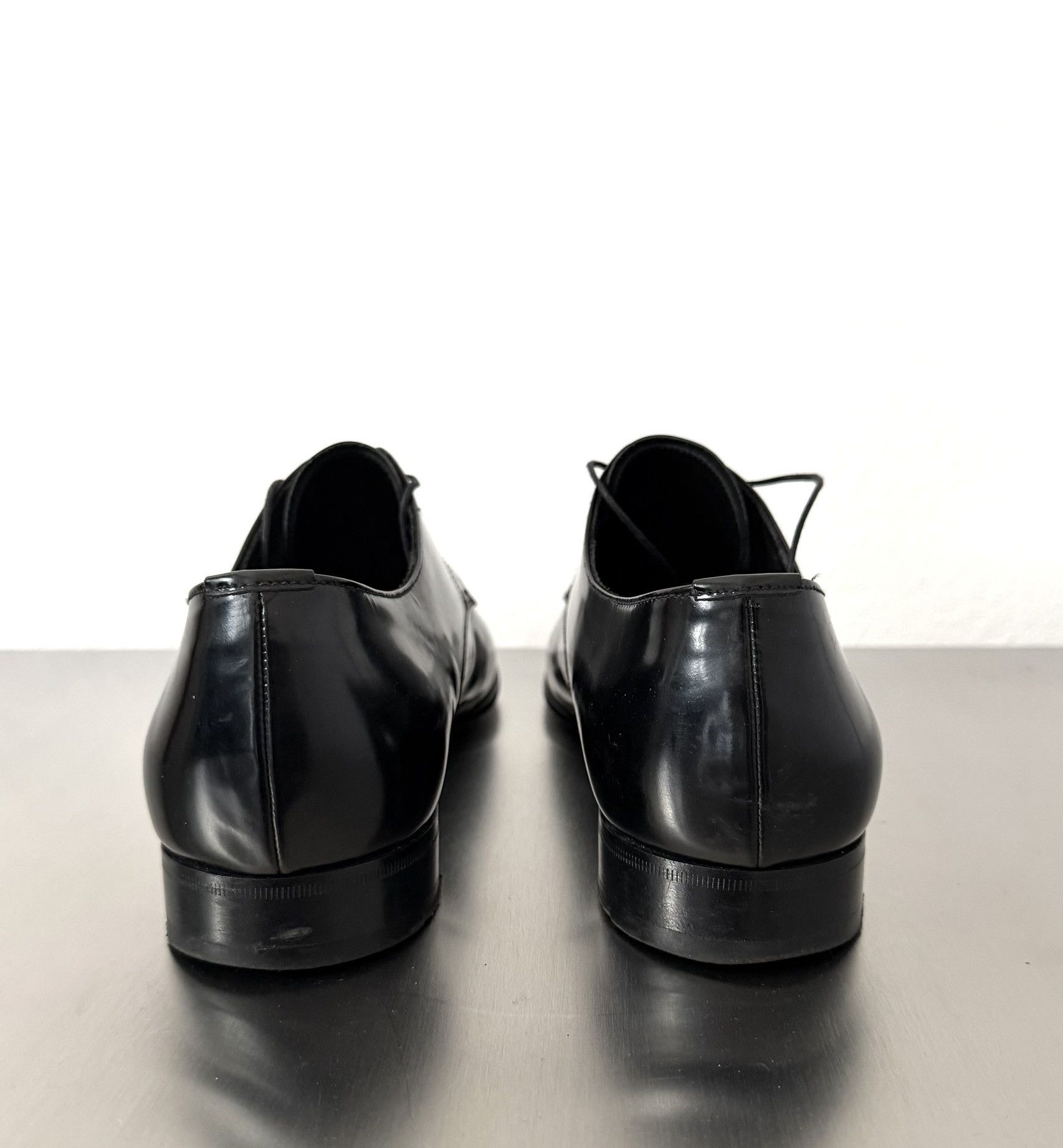 Prada Prada Black Leather Derby Shoes EU44 Made in Italy Size US 11 / EU 44 - 8 Thumbnail