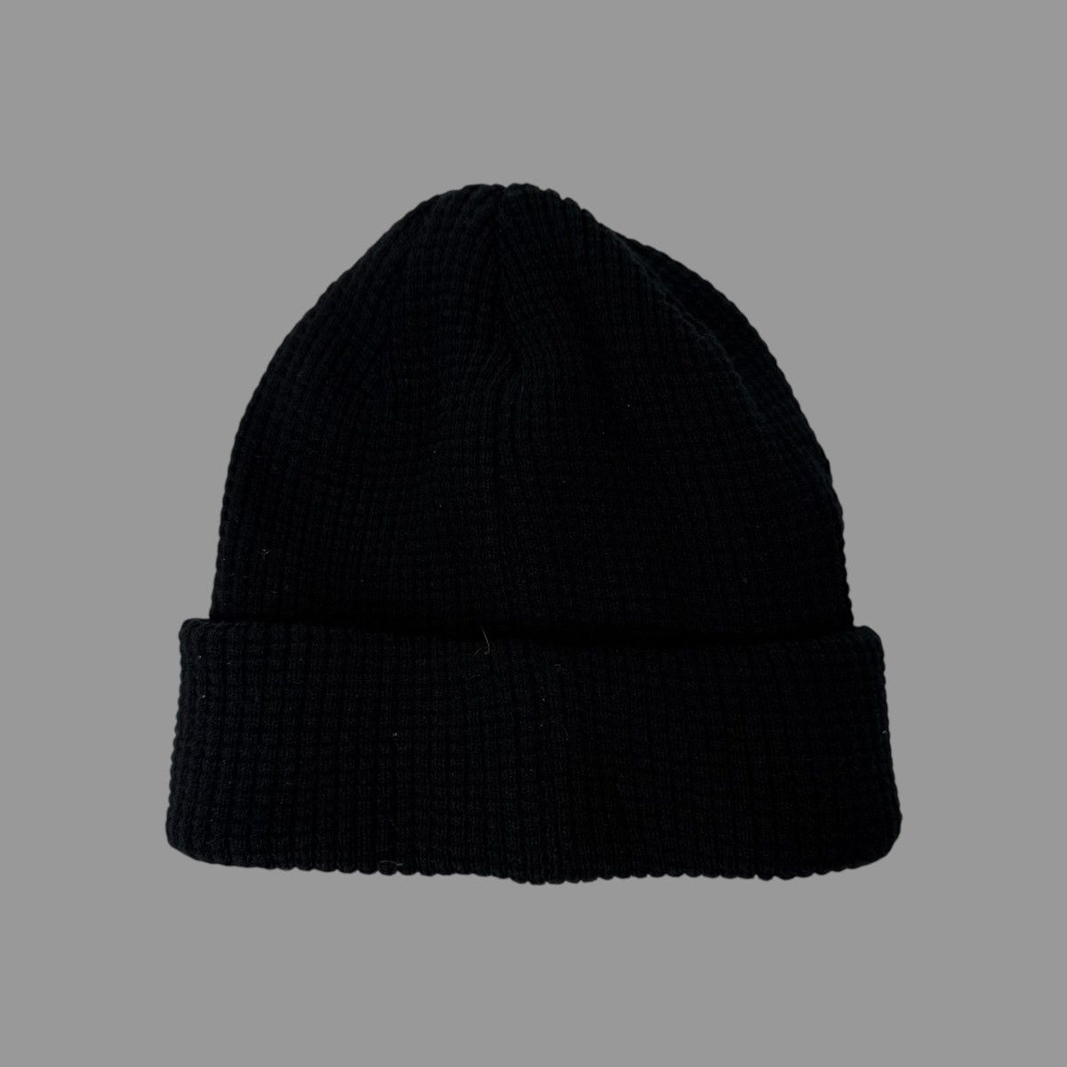 Vintage Vintage grid knit blank black beanie Size ONE SIZE - 3 Thumbnail