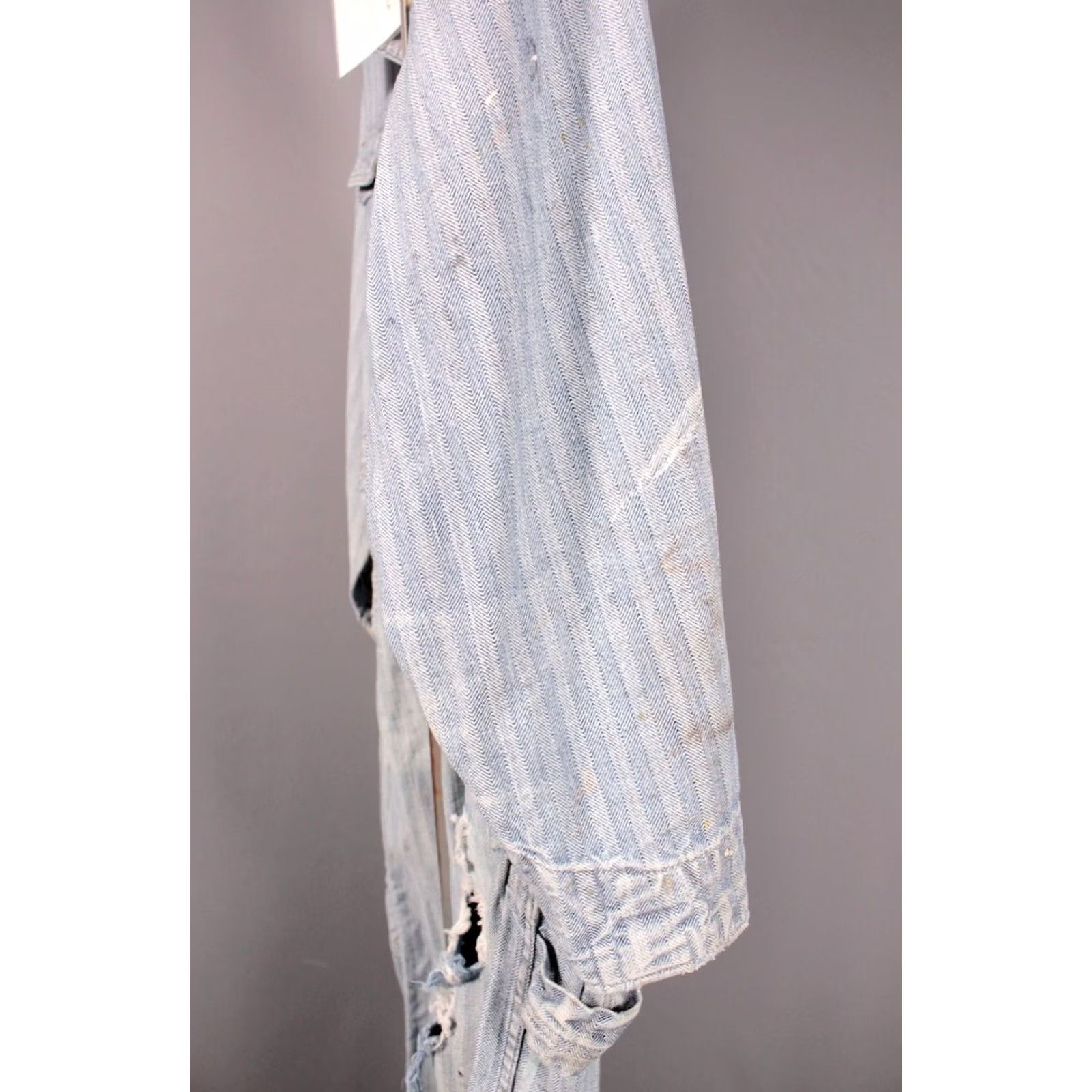 Vintage VINTAGE Blue Bell 50s HBT Coveralls 40 Short Striped Jumpsuit Mens Size US 35 - 7 Thumbnail