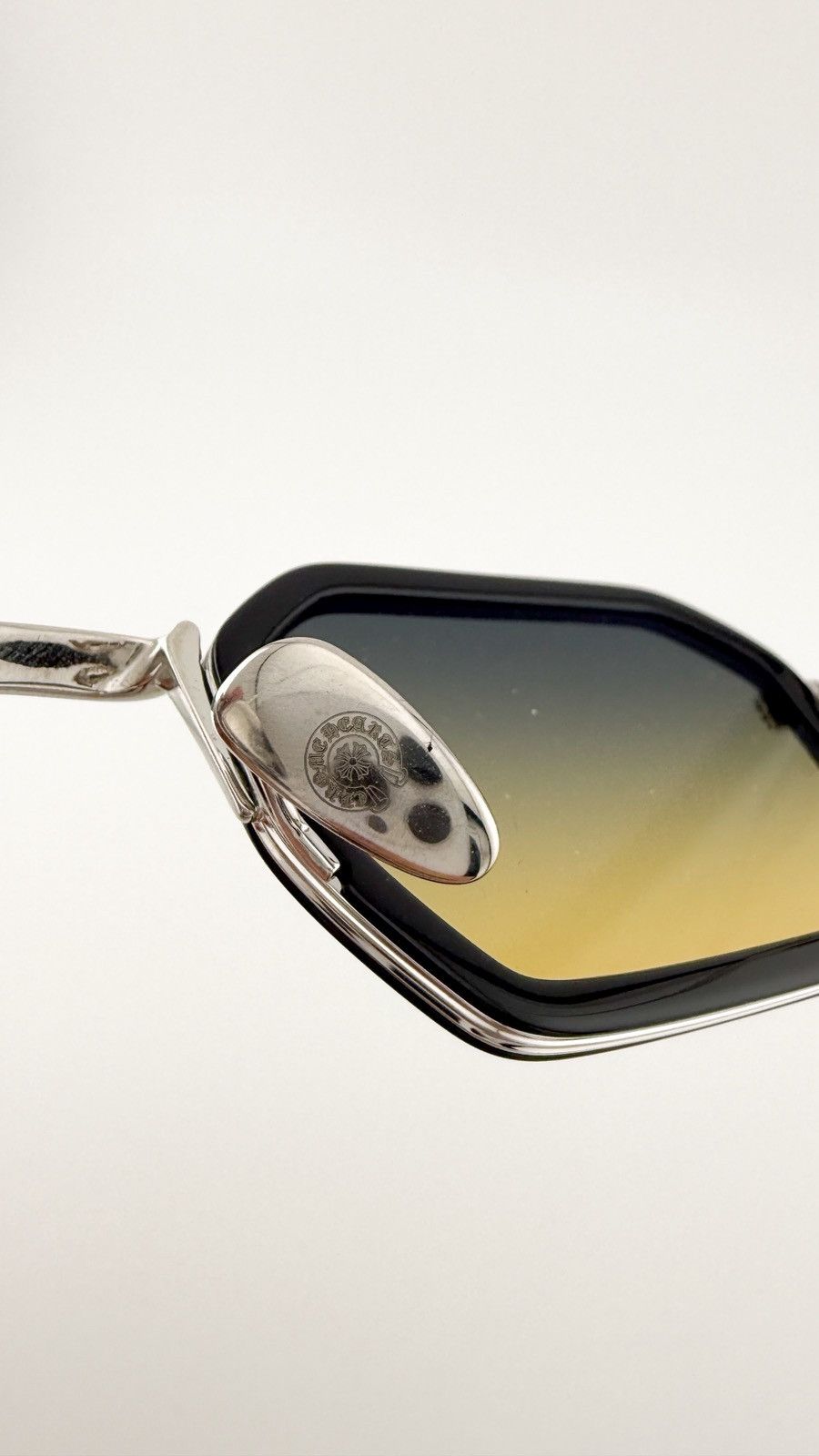 Chrome Hearts RARE! CHROME HEARTS STYLIDA BLACK/SHINY SILVER-SUN Size ONE SIZE - 6 Thumbnail