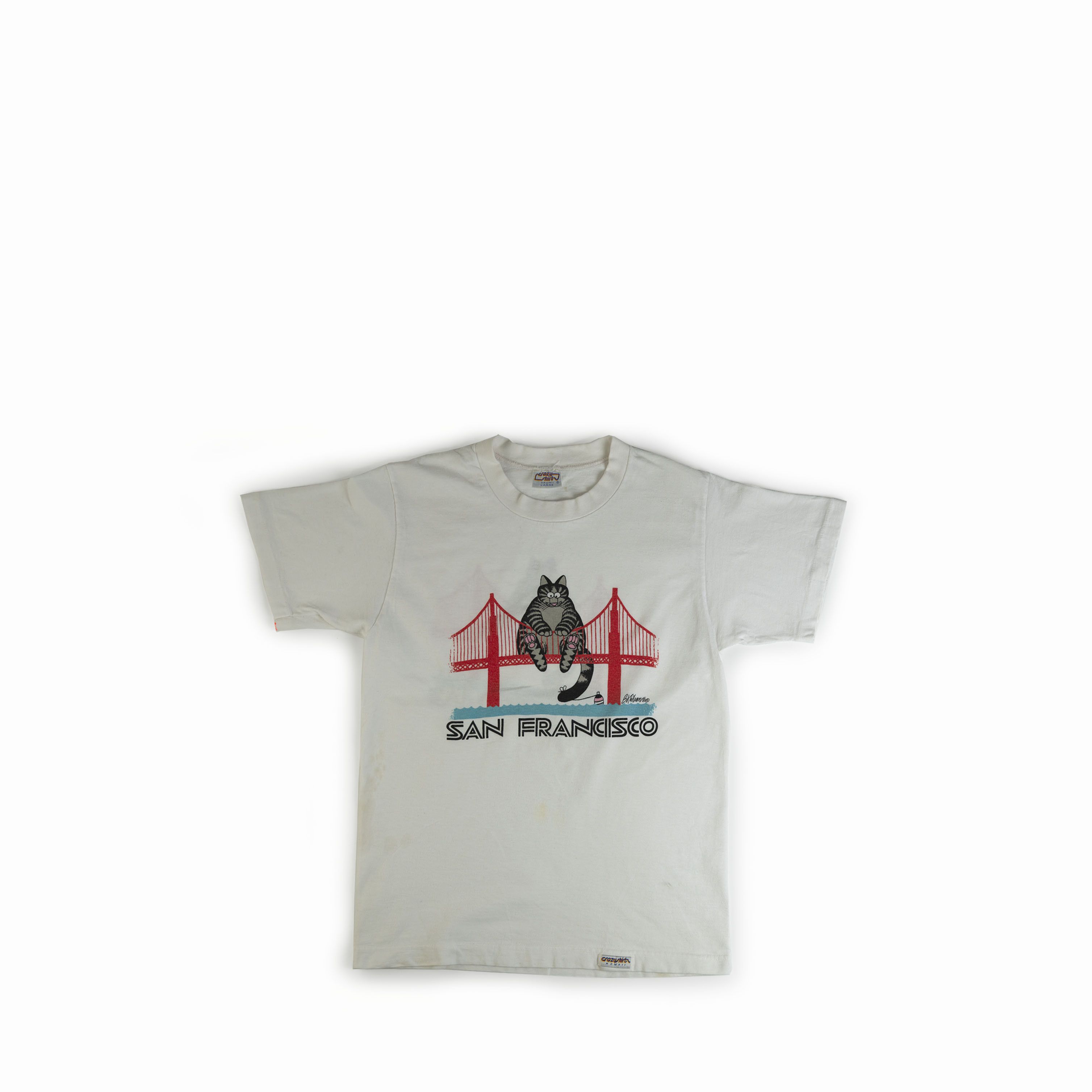 Vintage Vintage 1970's San Francisco California Baby Crazy Tee Shirt Size US L / EU 52-54 / 3 - 1 Thumbnail