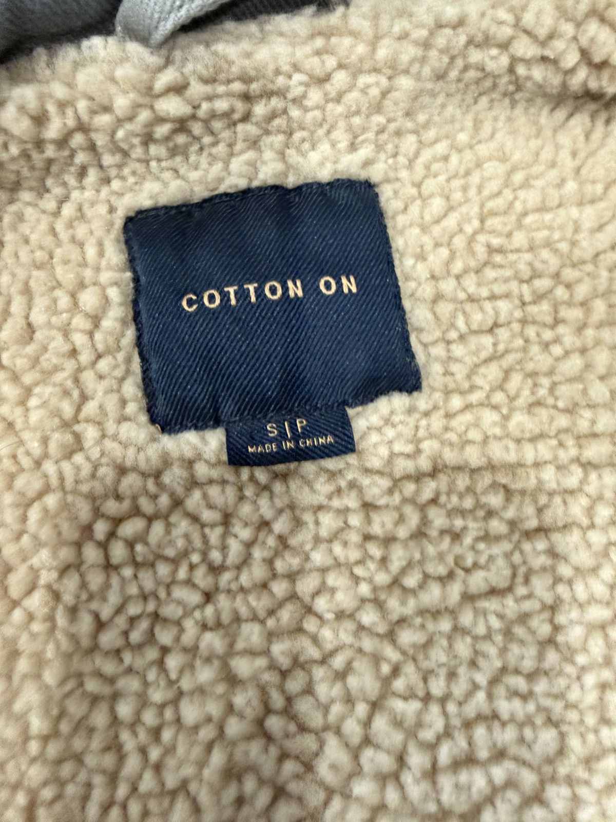 Cotton On Cotton On Sherpa Lined Gray Jacket Men’s Small Size US S / EU 44-46 / 1 - 4 Thumbnail