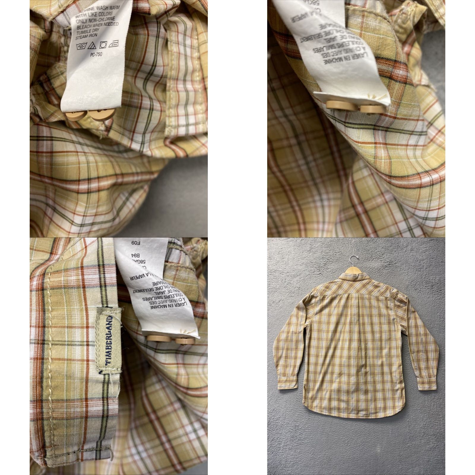 Timberland Timberland Shirt Mens Large Tan Plaid Long Sleeve Button Front Casual Size US L / EU 52-54 / 3 - 8 Thumbnail