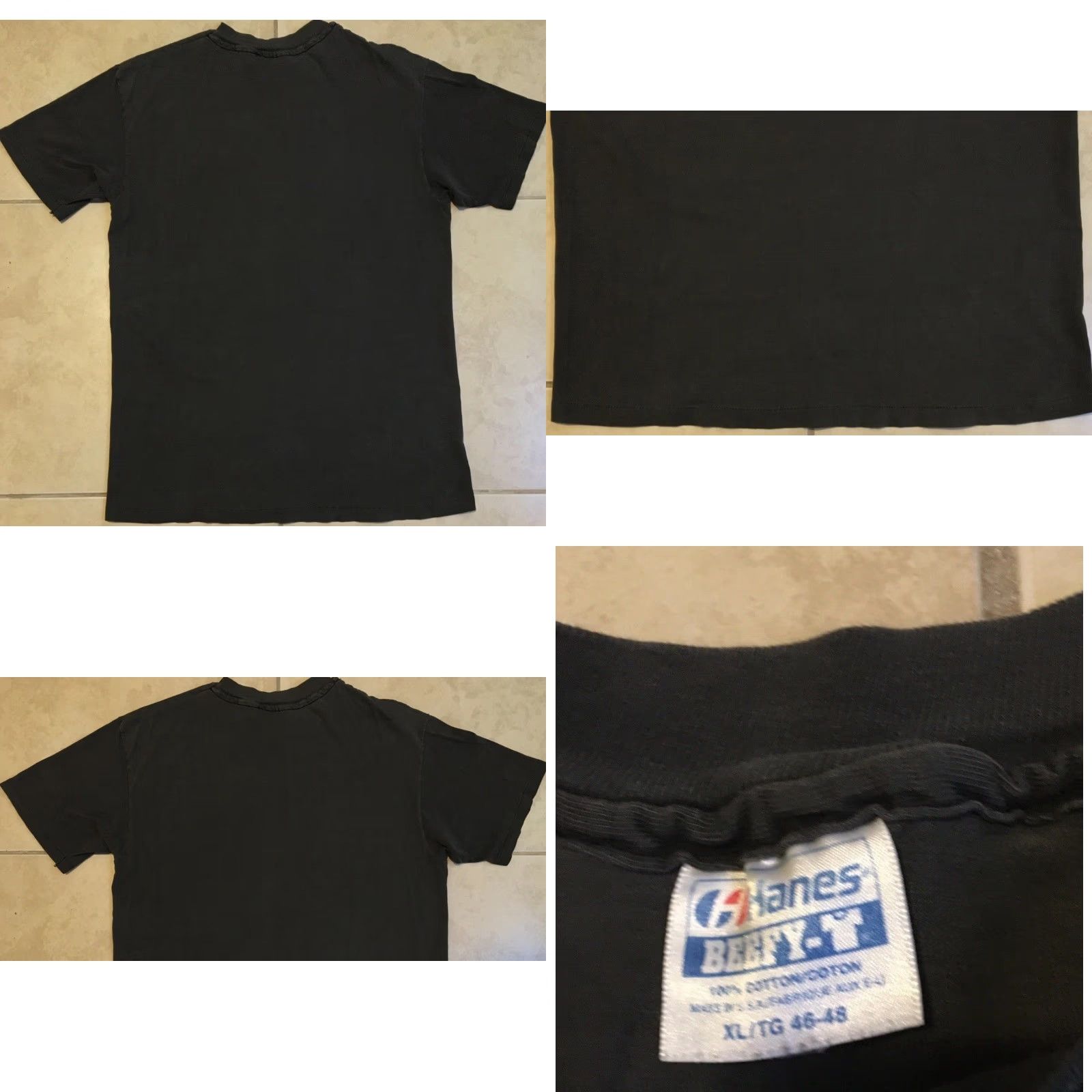 Vintage VINTAGE 80s LA Prep Faded Shirt L Black USA Men T-Shirt Short Sleeve 90s Grunge Biker Punk Skate Surf Trucker Track Single Stitch Size US L / EU 52-54 / 3 - 8 Thumbnail