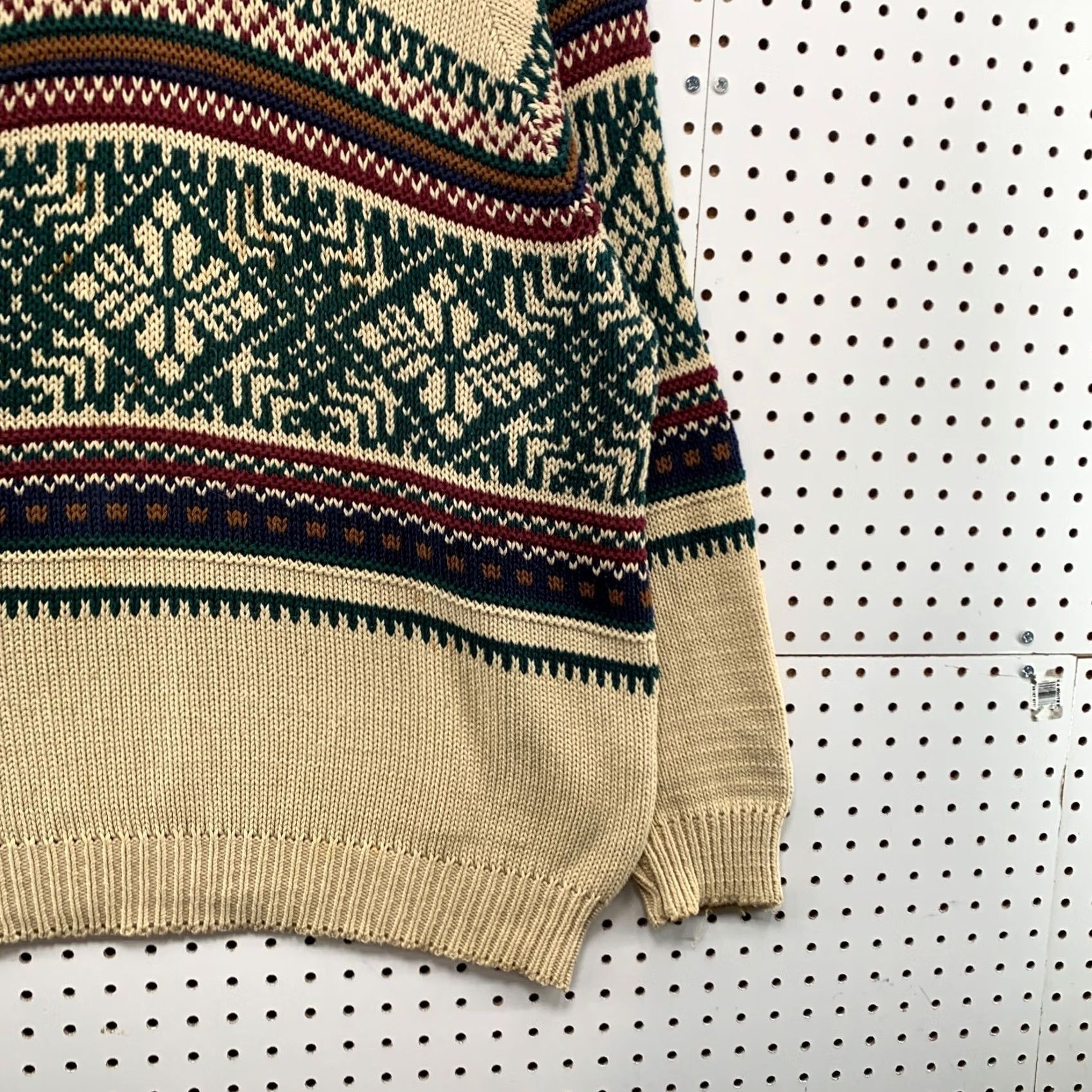 Vintage Vintage Preswick Moore Sweater Mens XL Beige Knit Fair Isle Grandpa Pullover Size US XL / EU 56 / 4 - 5 Thumbnail