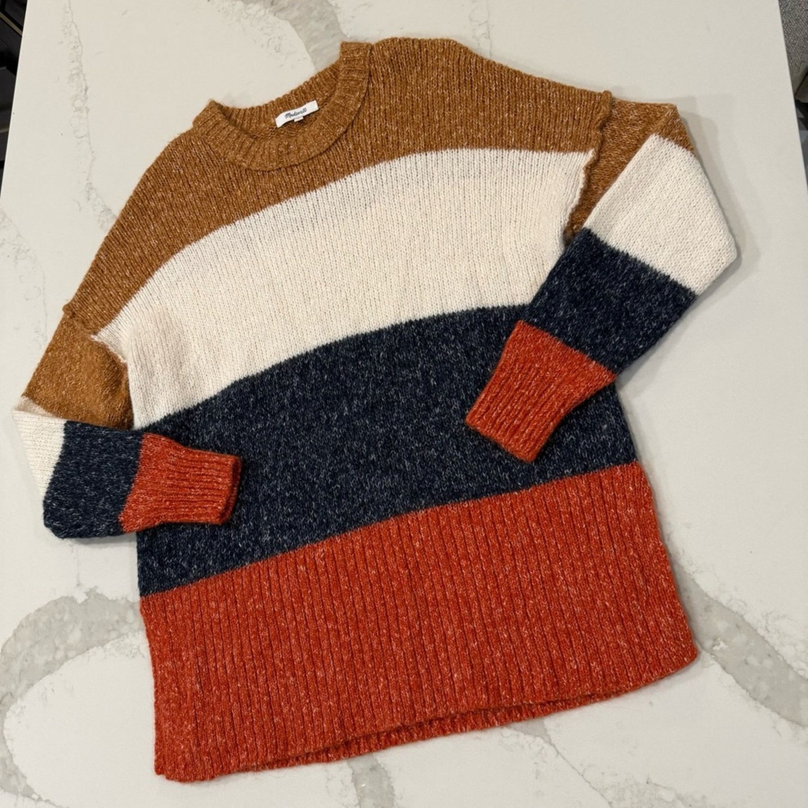 Madewell Madewell Striped AlpacaBlend Tunic Knit Sweater Womens Small Size S / US 4 / IT 40 - 3 Thumbnail