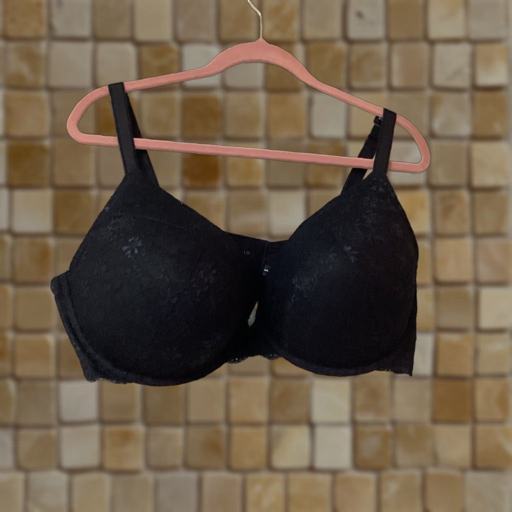 Torrid Bra WomenS Size 46Ddd Pushup Plunge Black Lace Padded Adjustable New, Women's