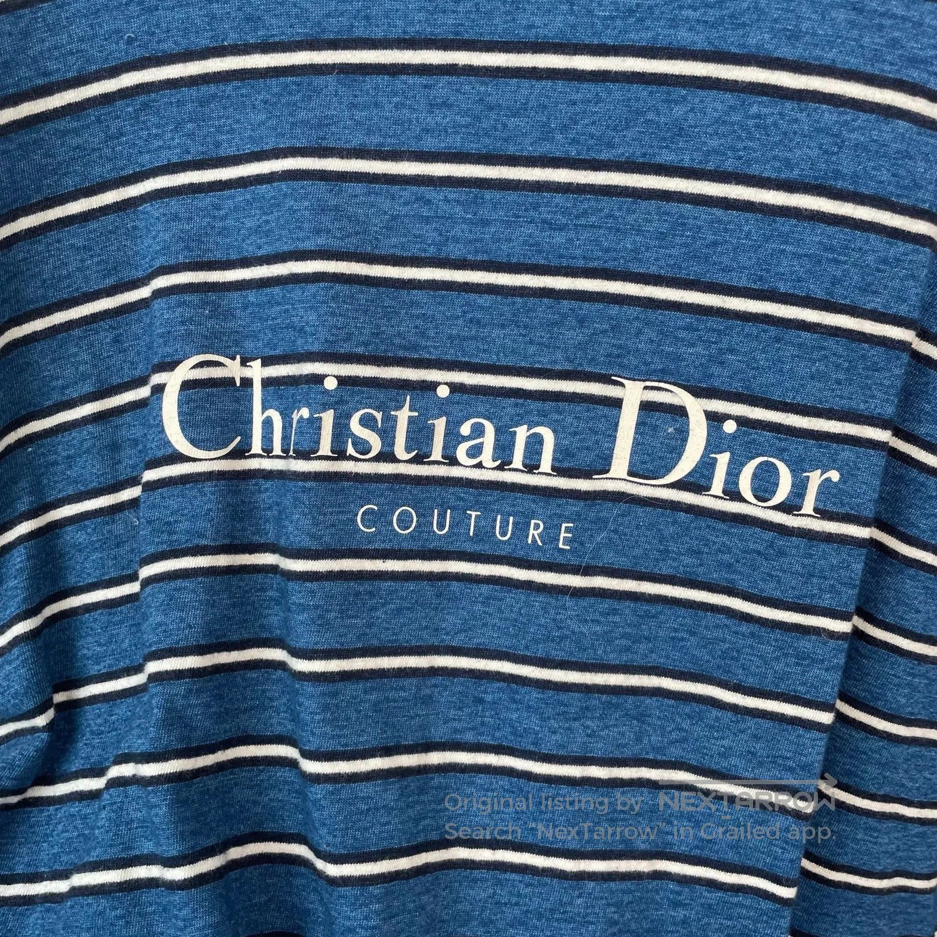 Dior Dior Blue Logo Letter Printed Striped Short Sleeve| Size US S / EU 44-46 / 1 - 3 Thumbnail