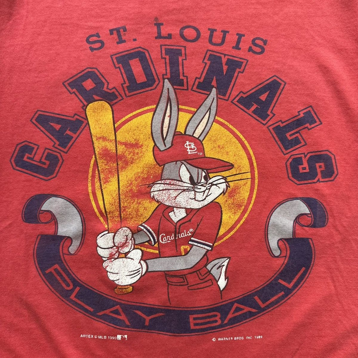 Vintage 1990 Bugs Bunny St. Louis Cardinals MLB Vintage Looney Tunes Size US L / EU 52-54 / 3 - 5 Thumbnail