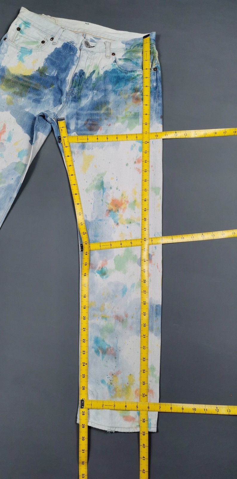 Japanese Brand RNA Japan Water Paint Denim Jeans Size US 30 / EU 46 - 15 Thumbnail
