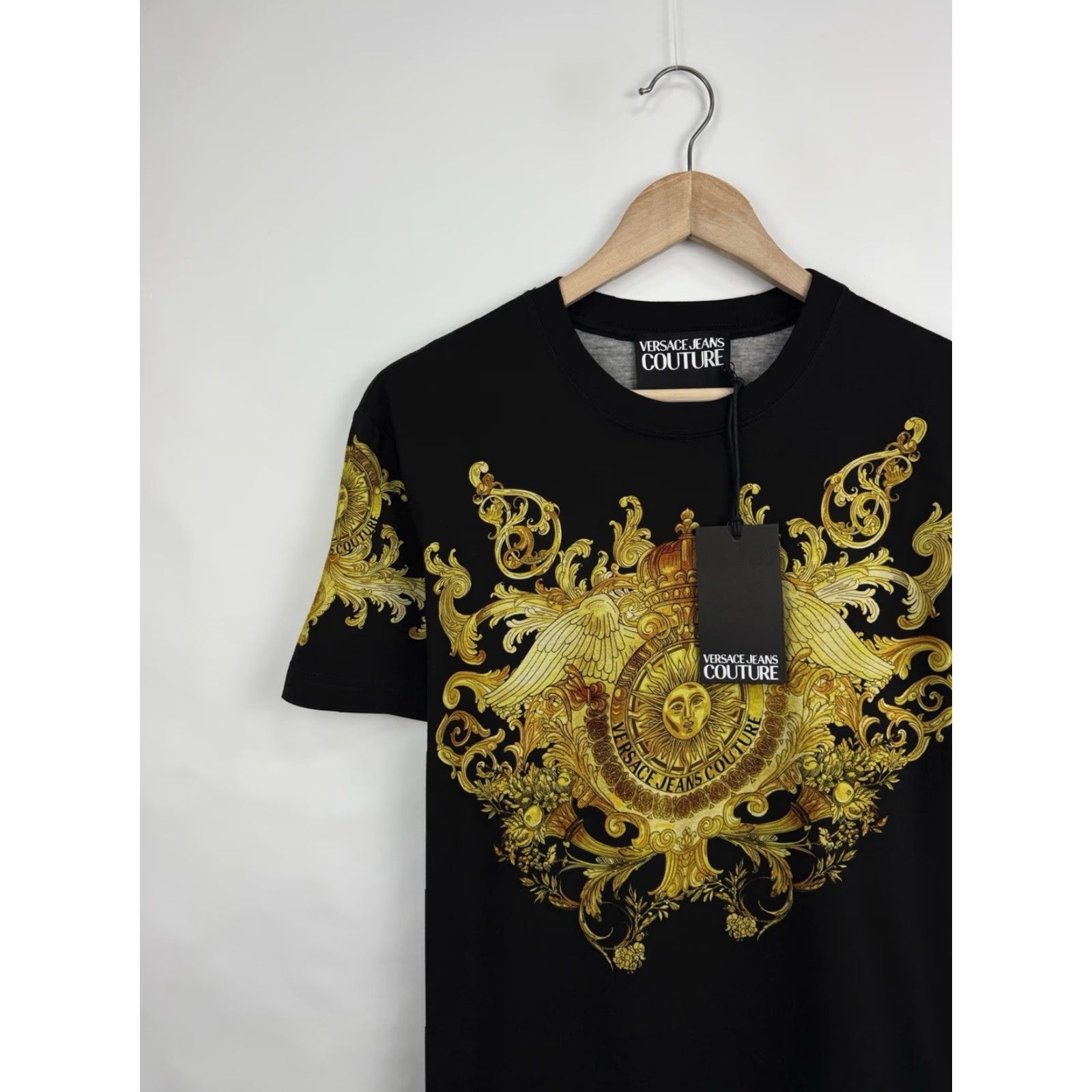 Versace Versace Jeans Couture Baroque Barocco Print T-Shirt L Black Mens Size US L / EU 52-54 / 3 - 6 Thumbnail
