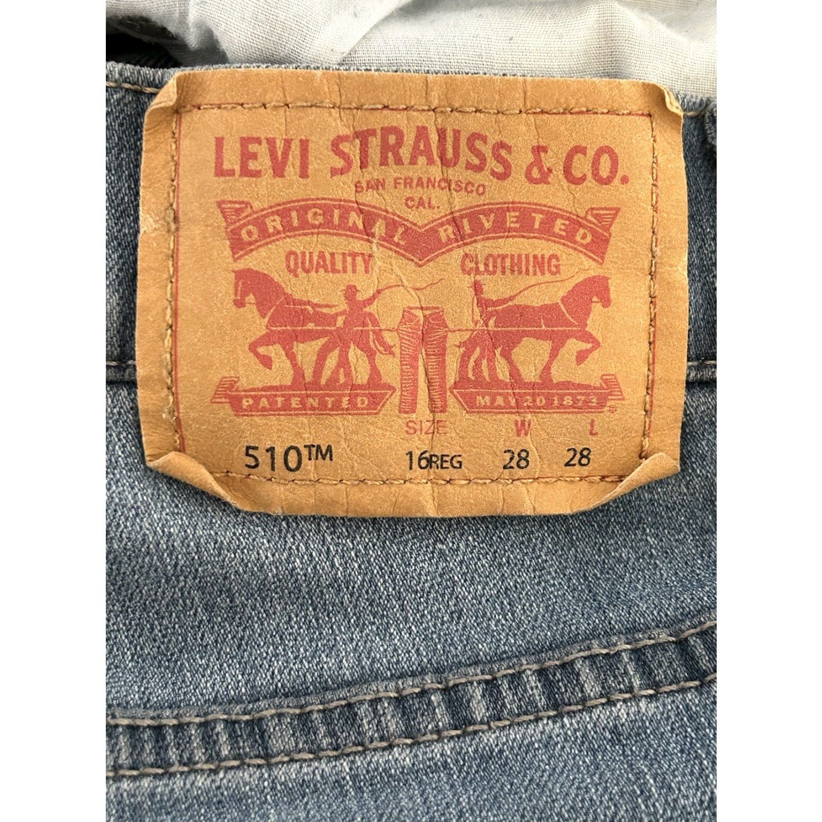 Levi's Boys Levis 510 Skinny Blue Denim Jeans Size 16 Reg 28x28 Size US 28 / EU 44 - 5 Thumbnail