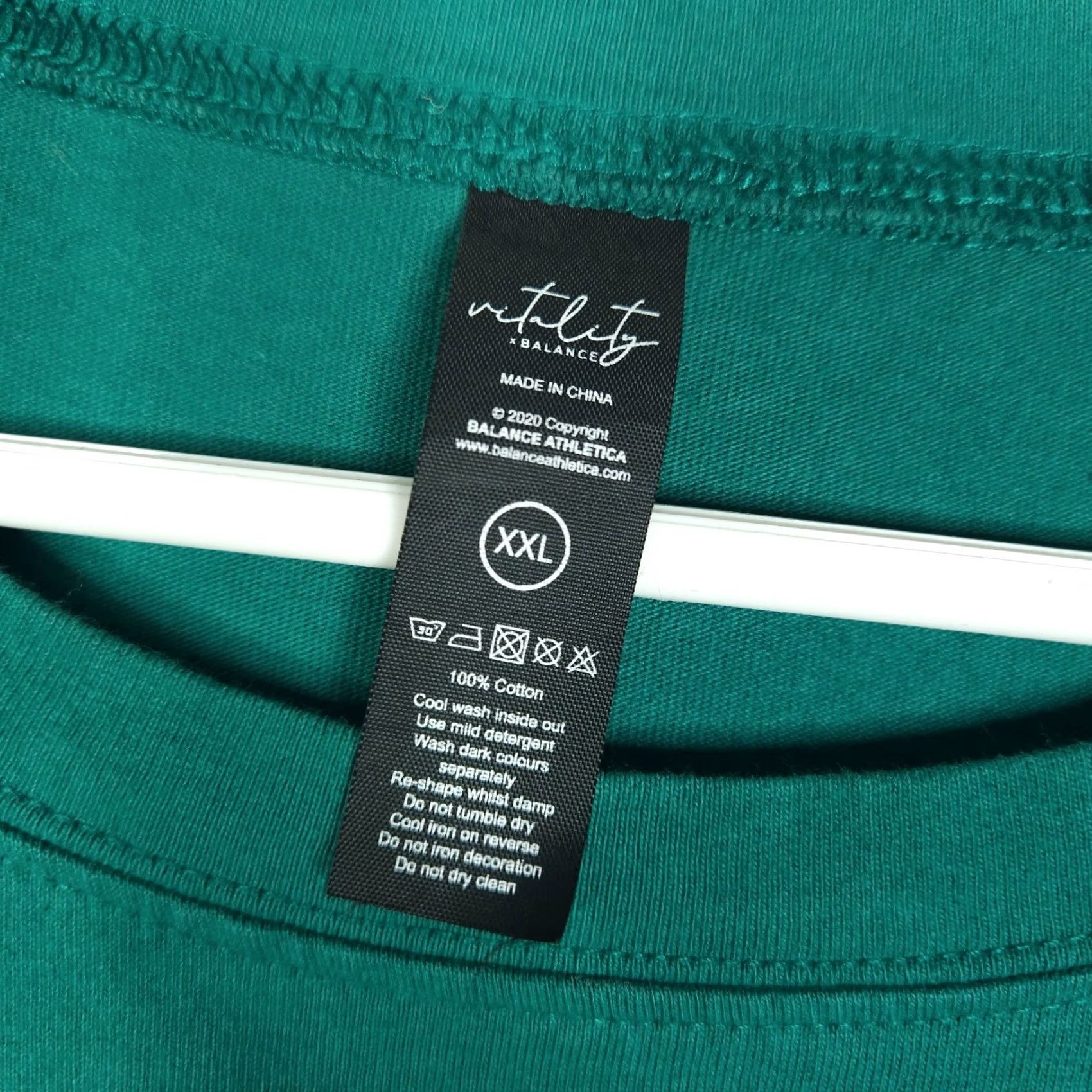 Vintage Vitality Balance Women's Green Cropped Top Short Sleeve Crew Neck XXL Regular Top Size XXL / US 16-18 / IT 52-54 - 7 Thumbnail