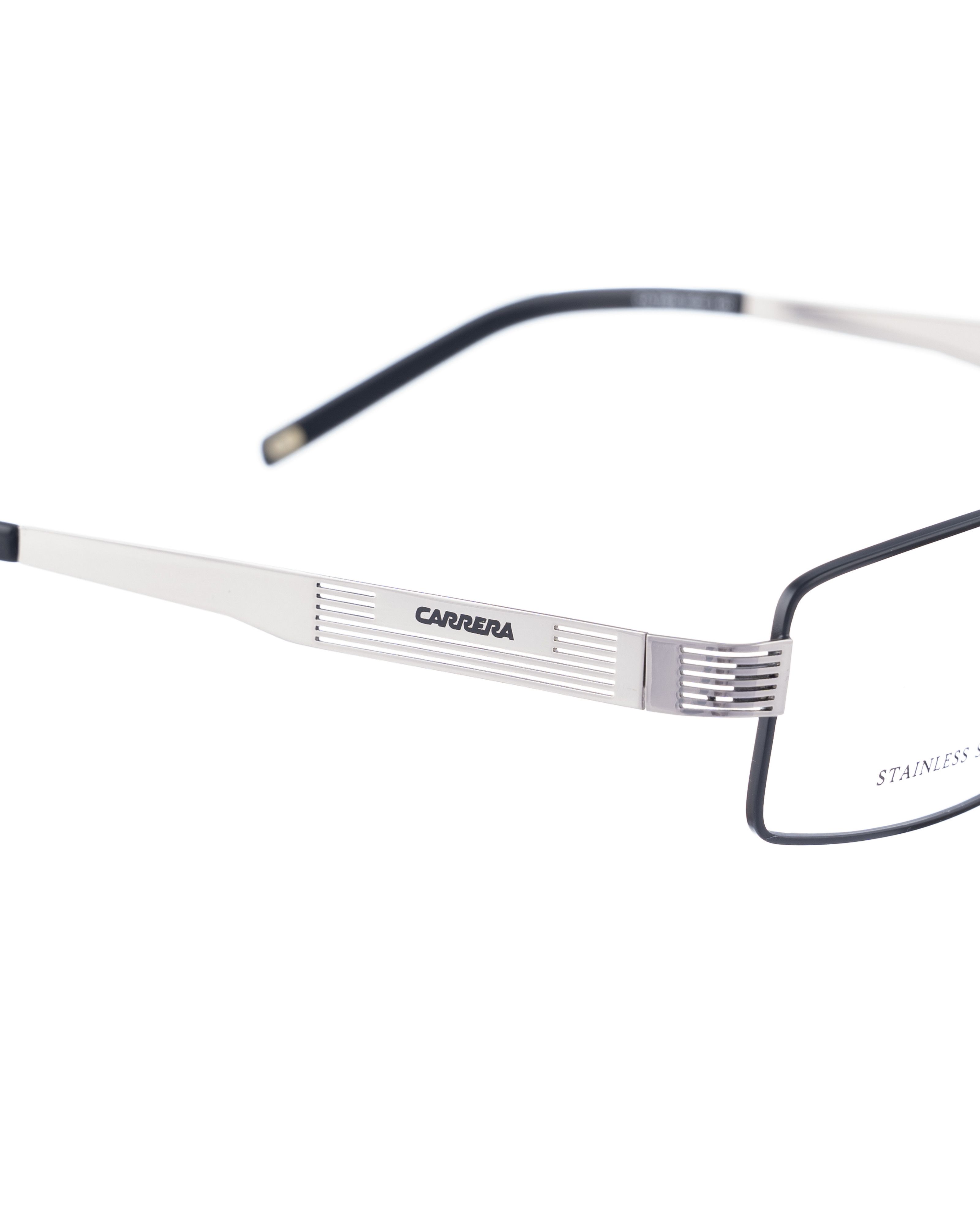 Carrera Carrera 00s Black Rectangular Glasses with Silver Temples Size ONE SIZE - 3 Thumbnail