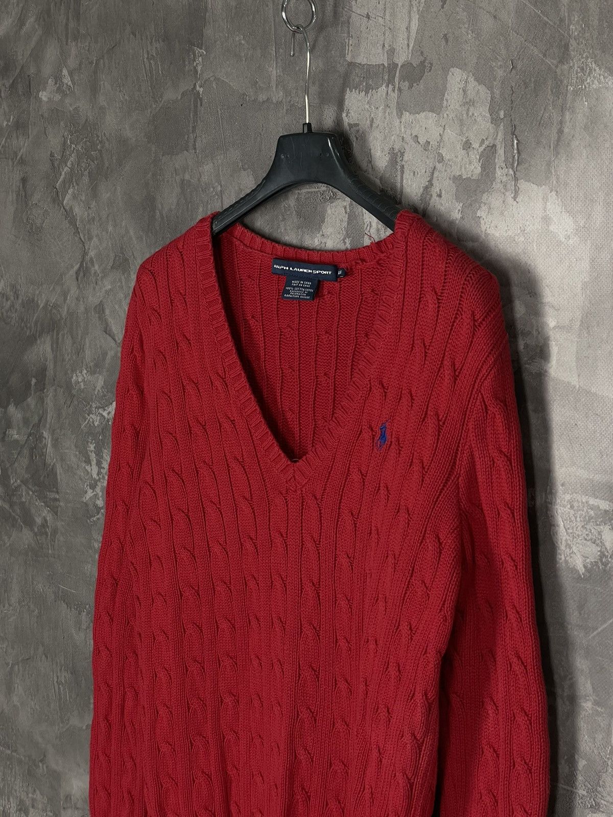 Polo Ralph Lauren Ralph Lauren Cable Knit Cashmere Wool V-neck Sweater Size M / US 6-8 / IT 42-44 - 7 Thumbnail