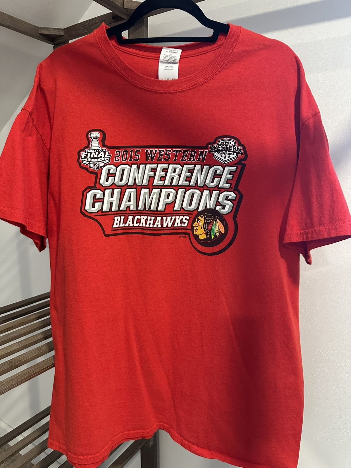 Gildan NHL Blackhawks 2015 Stanley Cup Conference Champions Size US XL / EU 56 / 4 - 1 Thumbnail