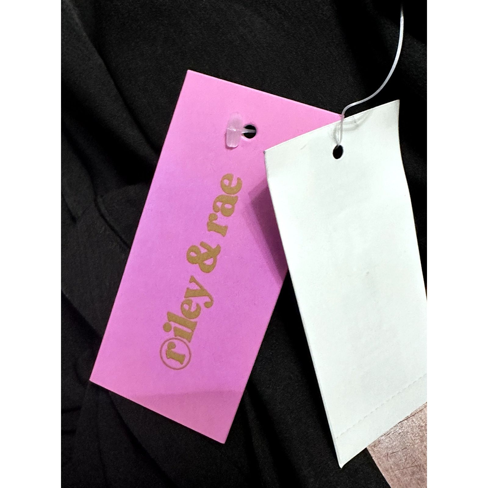 Other Riley & Rae Peplum Blouse Knot Front 1/2Sleeves Black XL NWT Size XL / US 12-14 / IT 48-50 - 8 Thumbnail