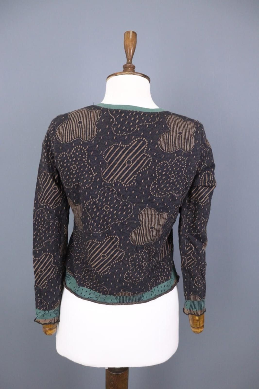 Designer Gudrun Sjödén Multicolor Floral Cotton Cardigan Size S Size S / US 4 / IT 40 - 9 Thumbnail