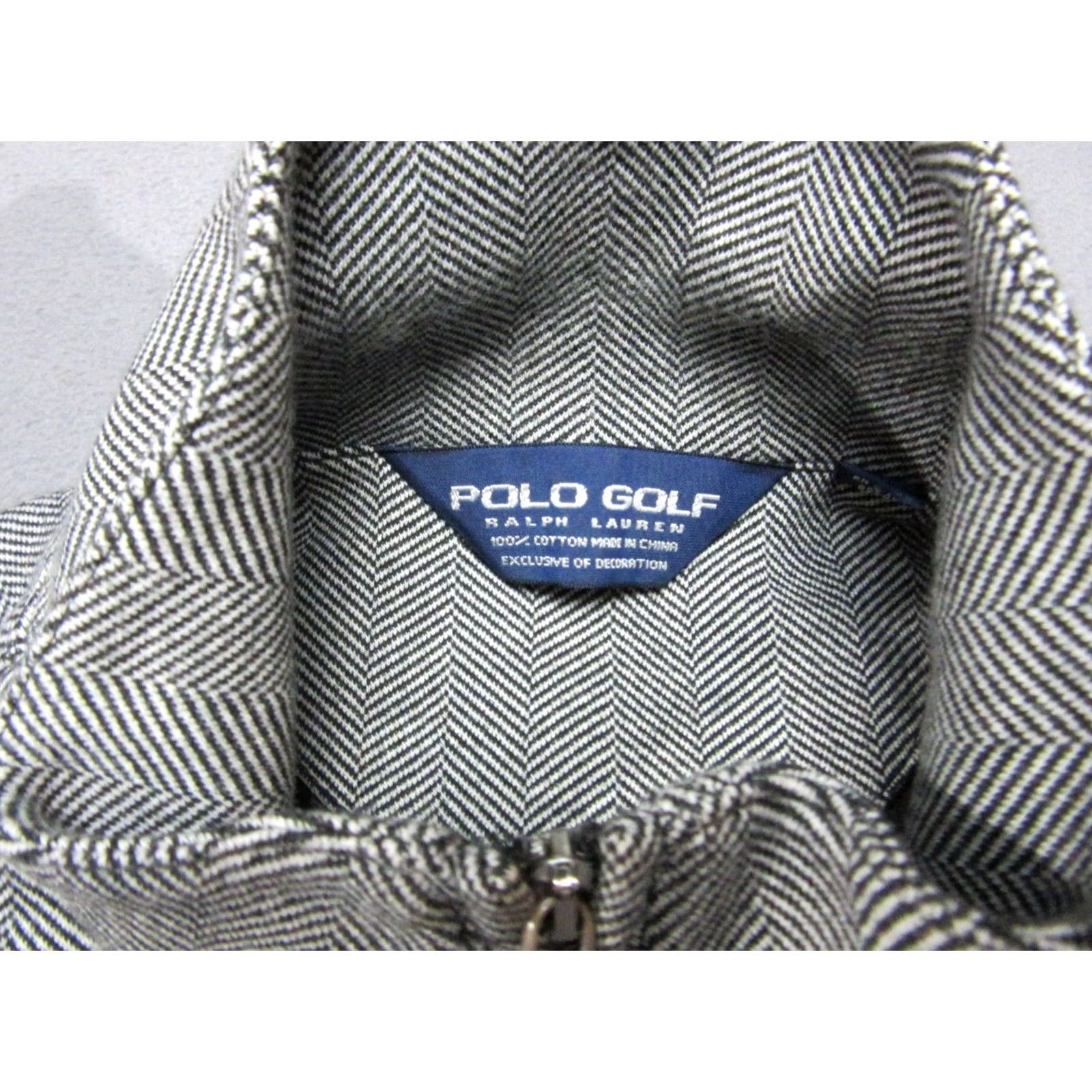 Polo Ralph Lauren Polo Golf Ralph Lauren Vest Mens Medium Gray Herringbone Knit 1/4 Quarter Zip Size US M / EU 48-50 / 2 - 7 Thumbnail