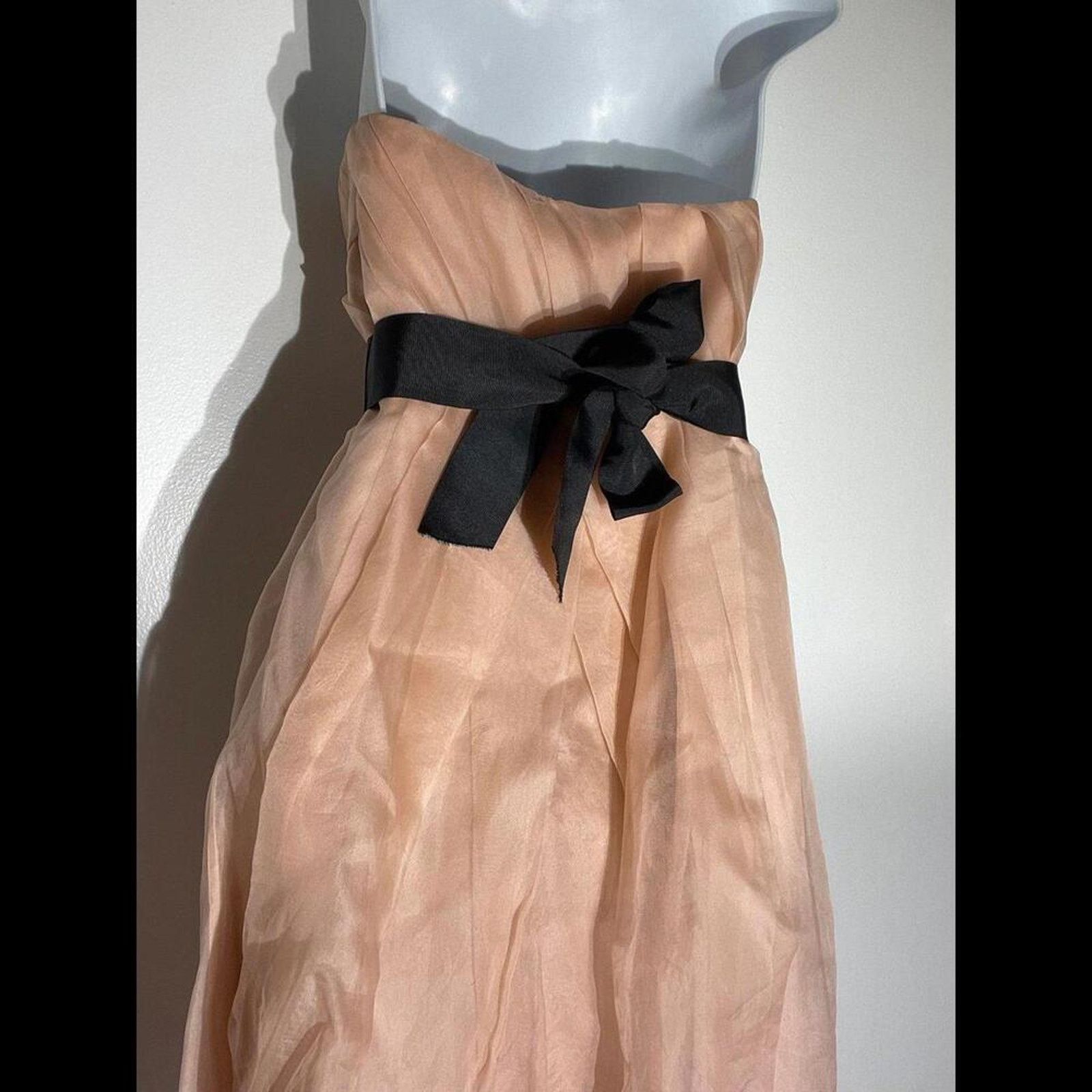 Vera Wang Vera Wang strapless dress gown in pink satin Size S / US 4 / IT 40 - 9 Thumbnail