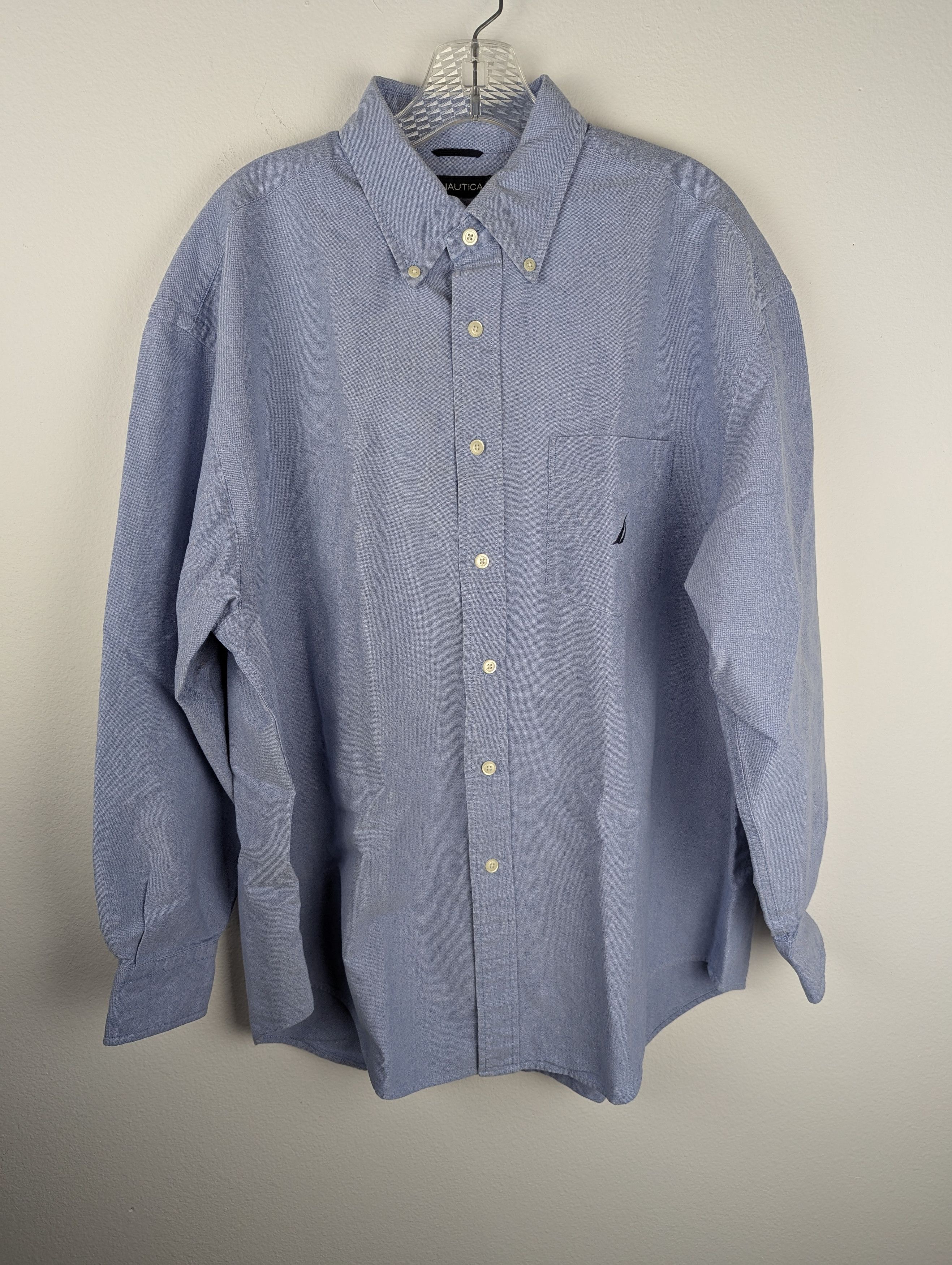 Nautica Naitica blue chambray shirt Chest 52" Size US XL / EU 56 / 4 - 1 Thumbnail