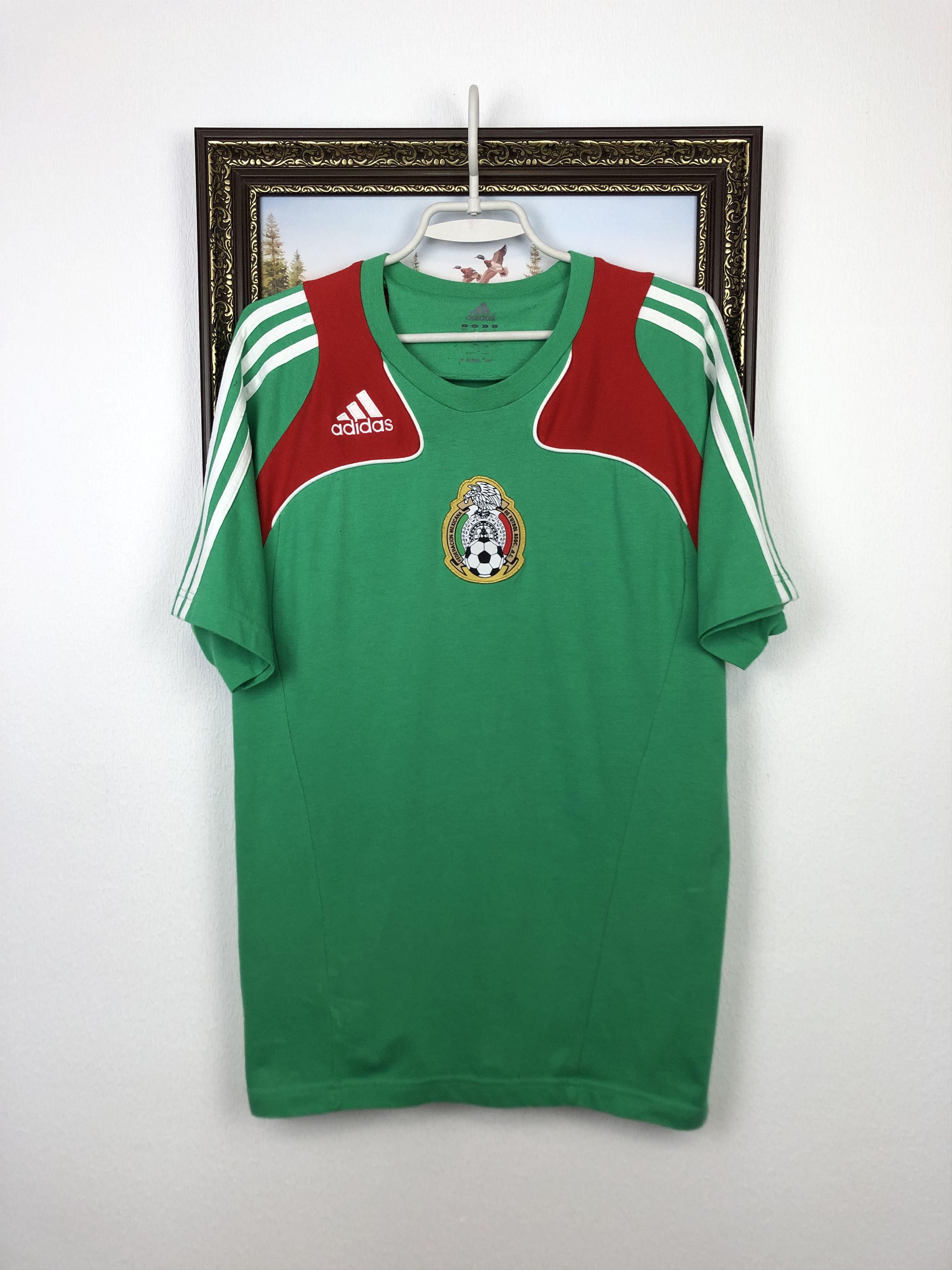 Adidas × Vintage Vintage Adidas Mexico Football Shirt Soccer Train Tee Rare Size US M / EU 48-50 / 2 - 1 Thumbnail