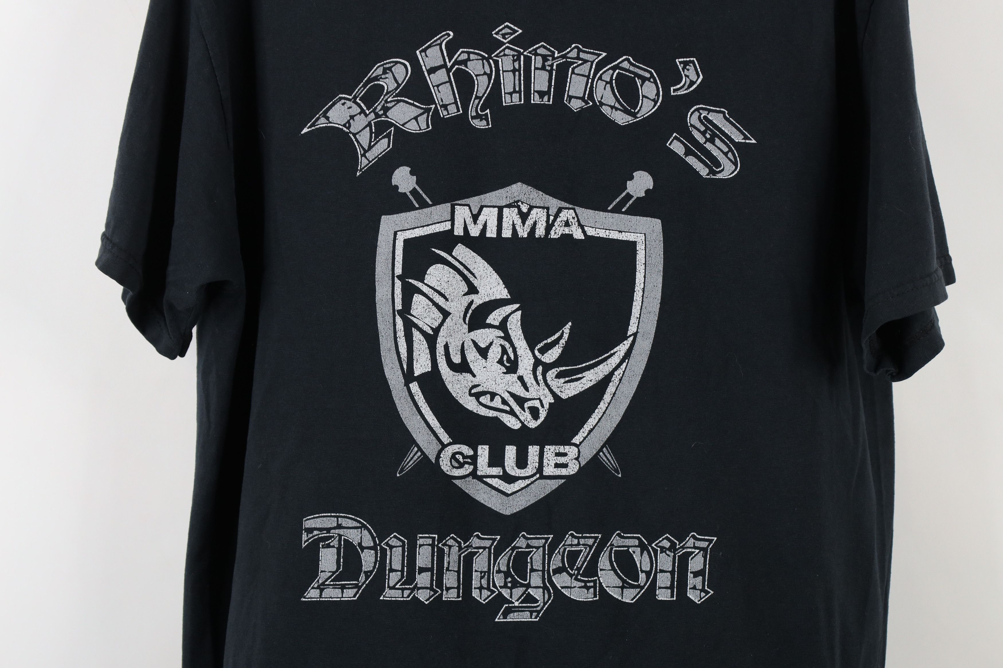 Vintage Vintage Rhinos Dungeon MMA Club UFC Fighting T-Shirt Black Size US M / EU 48-50 / 2 - 4 Thumbnail