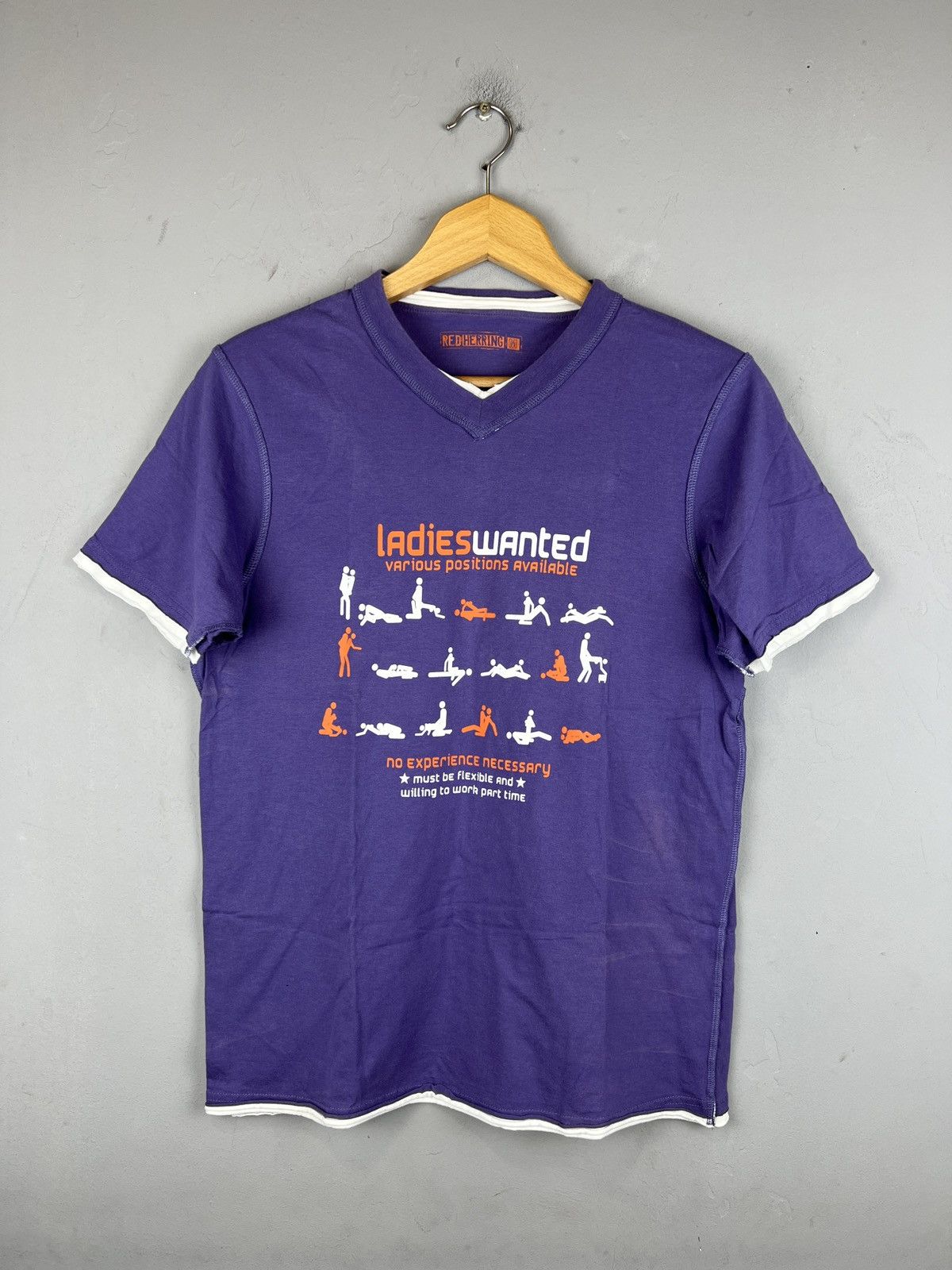 Vintage Vintage 90s Ladies Wanted sex position tee y2k style Size US M / EU 48-50 / 2 - 1 Thumbnail