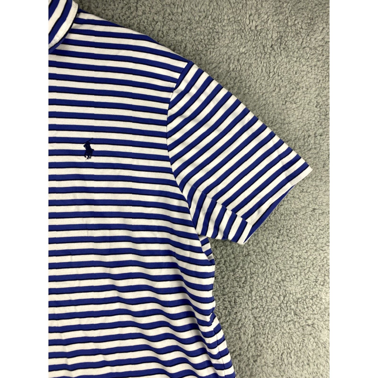 Polo Ralph Lauren VINTAGE Polo Ralph Lauren Polo Golf Men's Shirt XL Blue White Stripes Size Polo Regular Size US XL / EU 56 / 4 - 2 Thumbnail