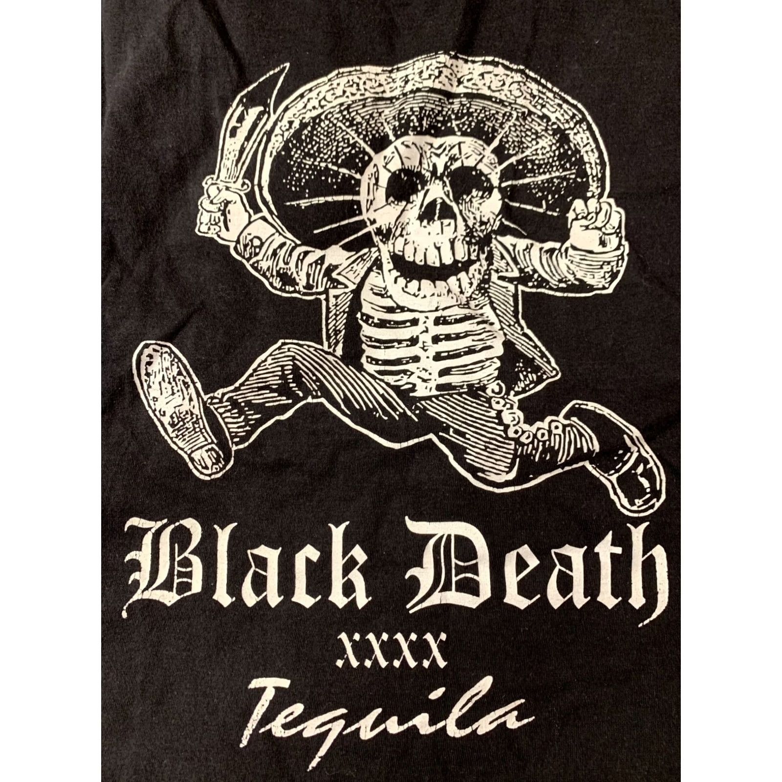 Vintage AC/DC Black Death Men Shirt XL Cotton T-Shirt Hard Rock Vintage? No Size US XL / EU 56 / 4 - 4 Thumbnail