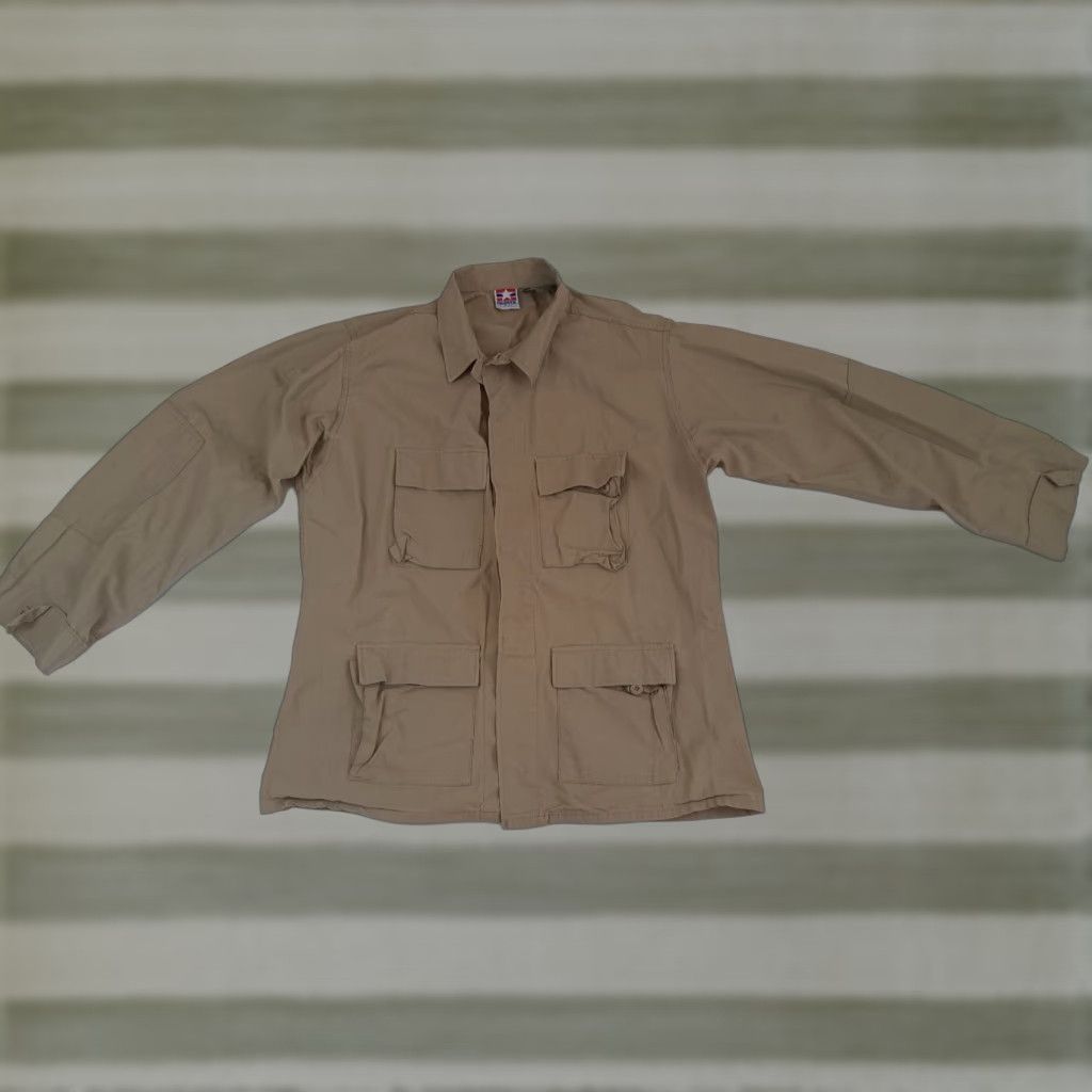 Propper VINTAGE PROPPER Military Jacket Coat Long XL Beige Cotton Button Mens Size US XL / EU 56 / 4 - 1 Thumbnail