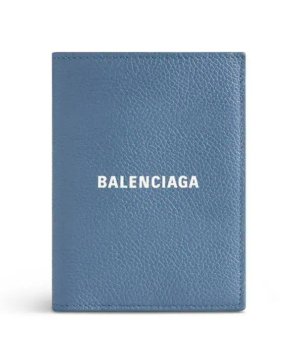 Balenciaga o1mt1gz0226 Size: OS / Cash Vertical Bifolded Wallet In Blue Size ONE SIZE - 1 Thumbnail