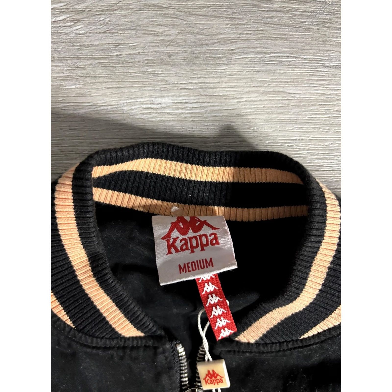 Kappa Kappa Jacket Mens M Black Varsity Full Zip Chenille Logo Sleeves Cotton Canvas Pockets Zipper Vintage No Size US M / EU 48-50 / 2 - 3 Thumbnail