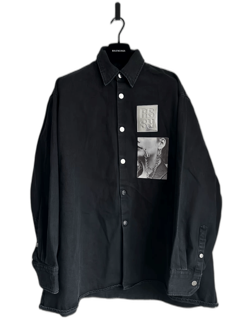 Raf Simons raf simons black denim shirt with patch Size US S / EU 44-46 / 1 - 1 Thumbnail