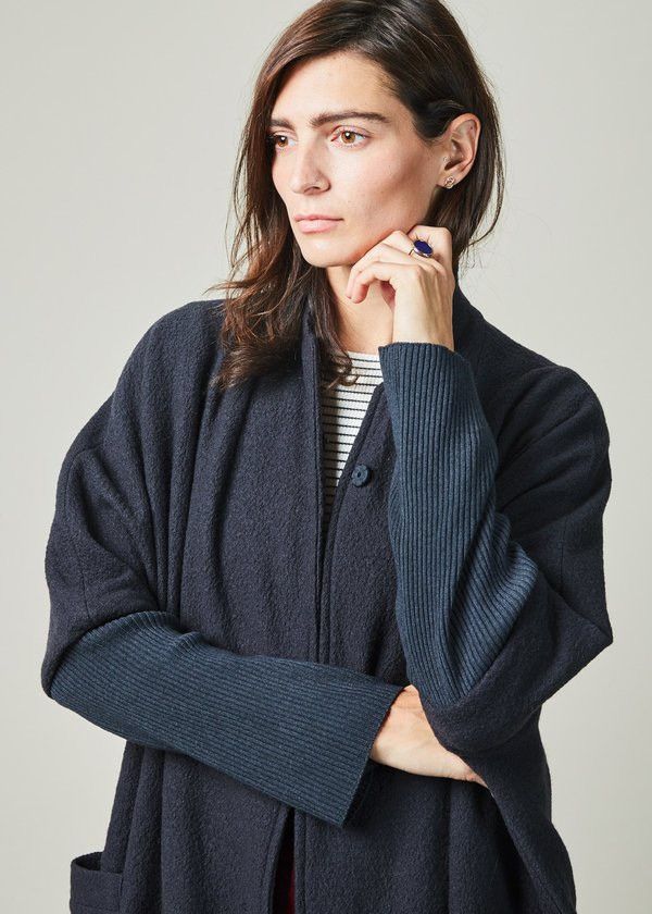 Other Kristensen DU NORD Black Cashmere Wool Oversized Coat Size M / US 6-8 / IT 42-44 - 6 Thumbnail