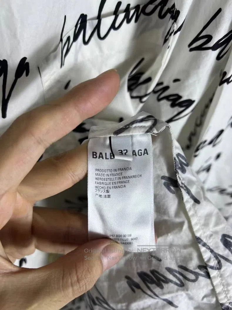 Balenciaga Balenciaga Graffiti Logo Oversized Shirt. Size US S / EU 44-46 / 1 - 5 Thumbnail
