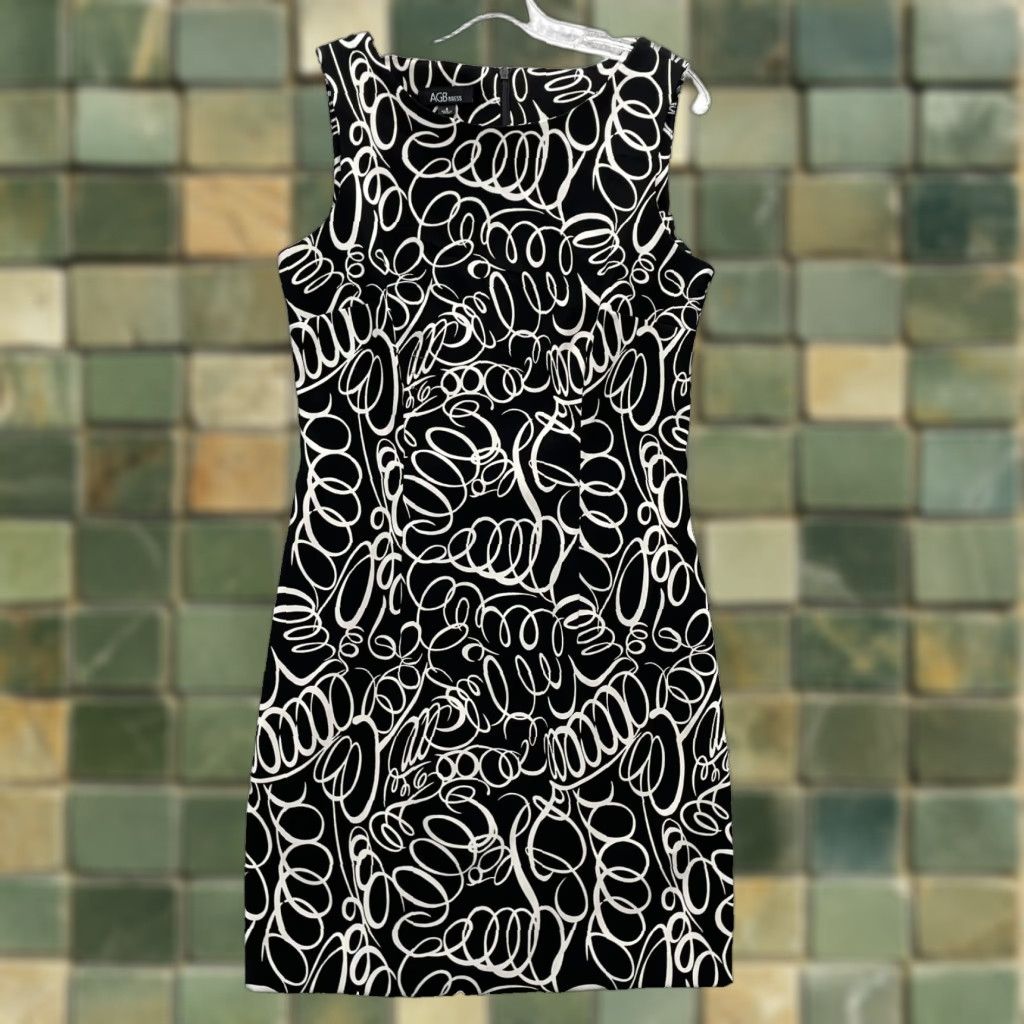 Vintage VINTAGE AGB Dress Womens 8 Boat Neck Loops Corpcore Business Cocktail Classic 90's Chic Shirt Size M / US 6-8 / IT 42-44 - 1 Thumbnail