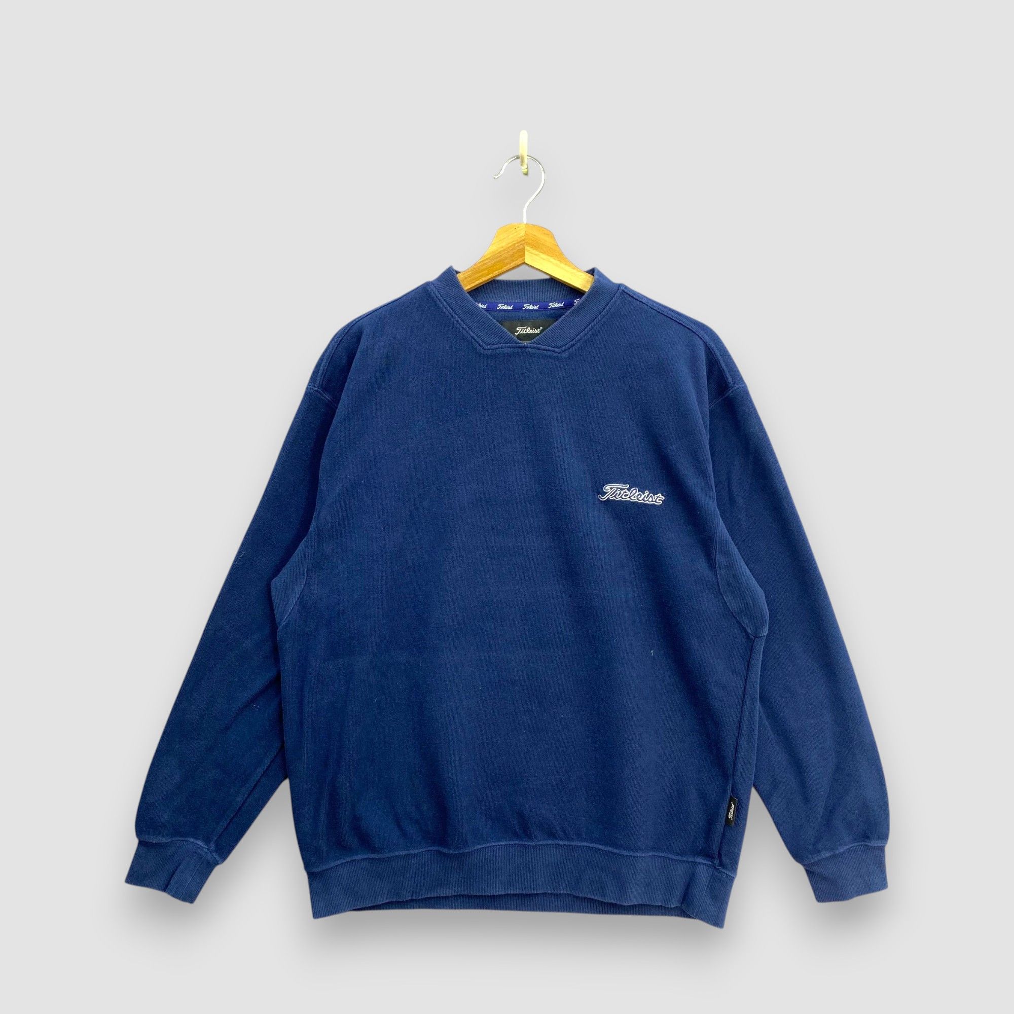 Vintage Vintage 90s Titleist Pullover Sweatshirt Golf V-Neck Size US M / EU 48-50 / 2 - 1 Thumbnail