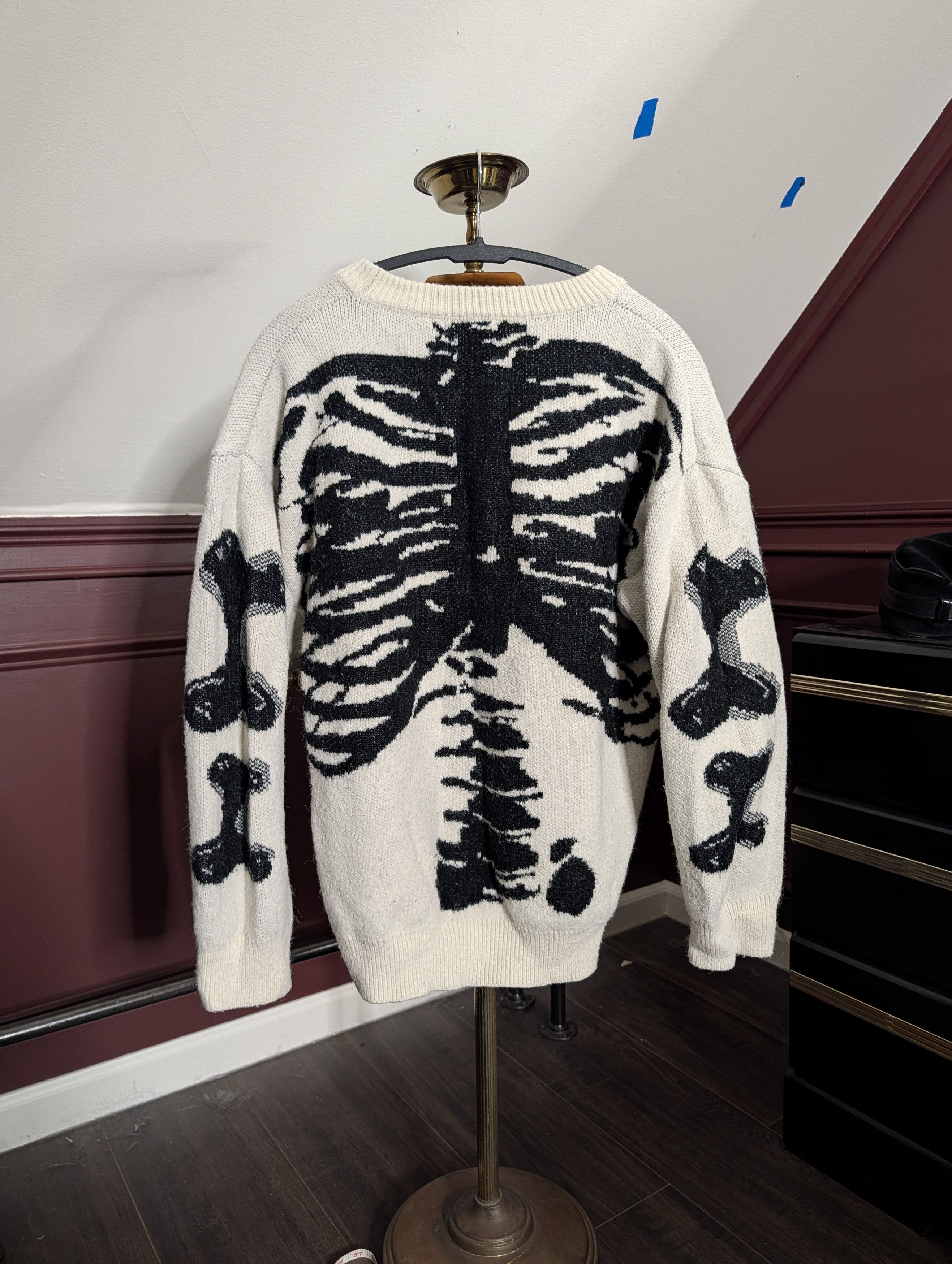 Other AELFRIC EDEN Cream Skeleton Bones Knot Sweater L Size US L / EU 52-54 / 3 - 1 Thumbnail