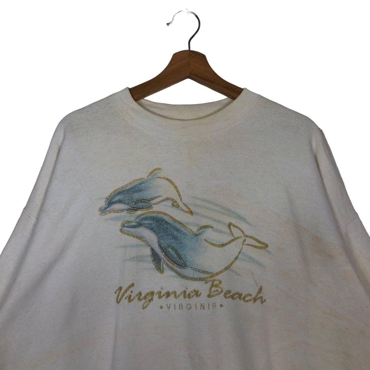 Japanese Brand 🔥90’s Vintage Sweatshirt Crewneck Virginia Beach Big Logo Size US M / EU 48-50 / 2 - 2 Thumbnail