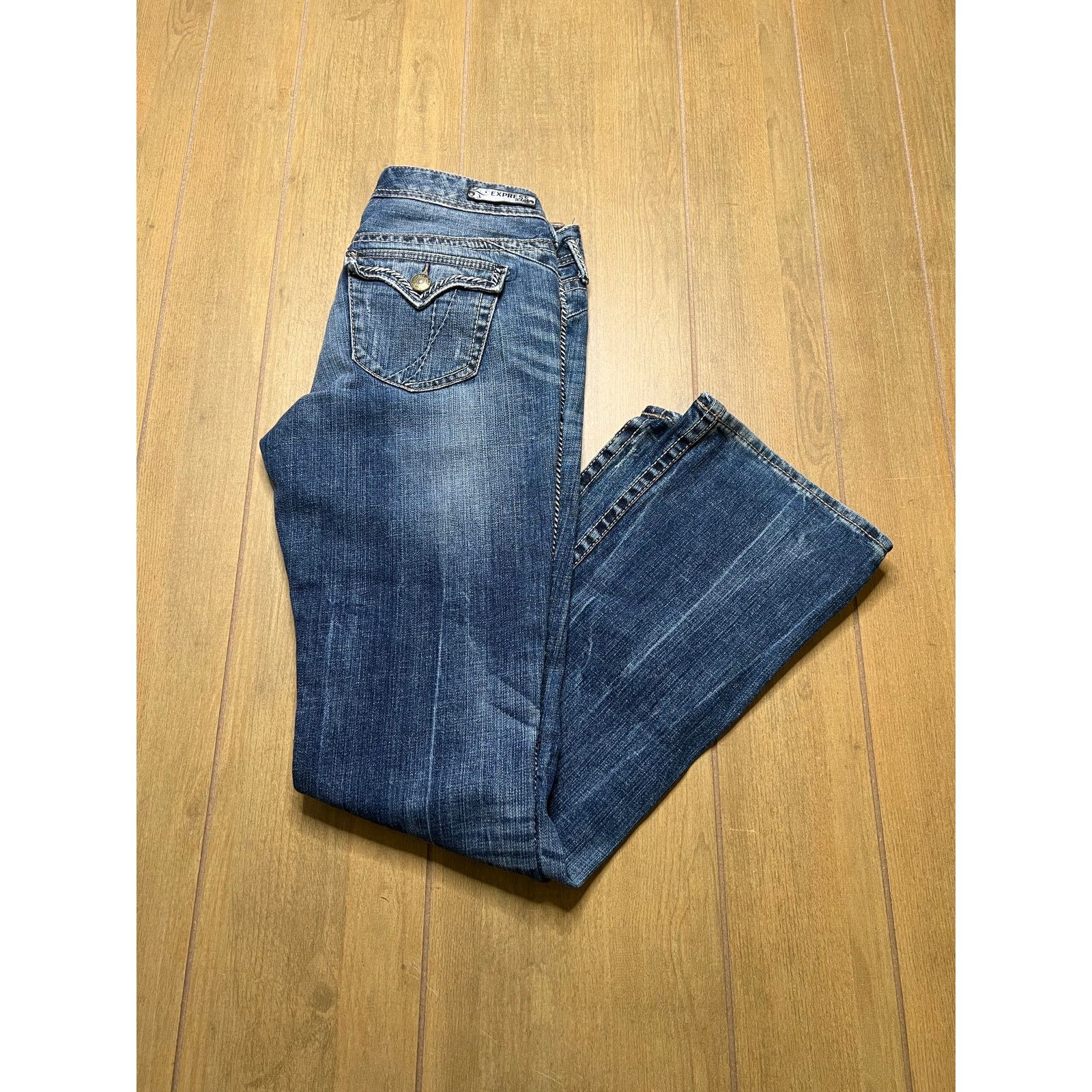 Express Express Jeans Women’s Sz 8r boot Low rise Y2K 30x31 Size 30" / US 8 / IT 44 - 12 Thumbnail