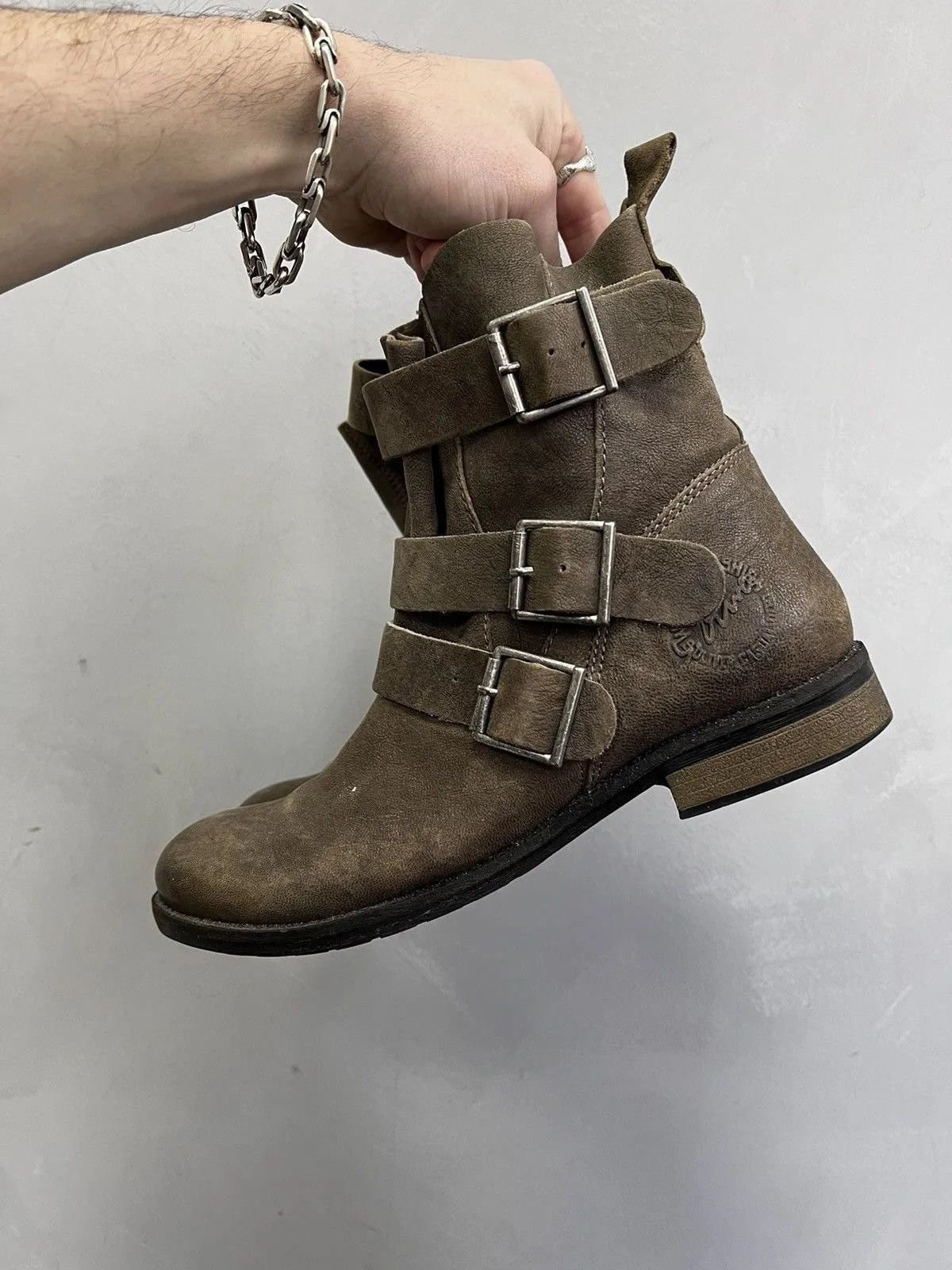 s.Oliver BELTED Maison margiela style ankle leather 90s y2k Boots Size US 7.5 / EU 40-41 - 7 Thumbnail